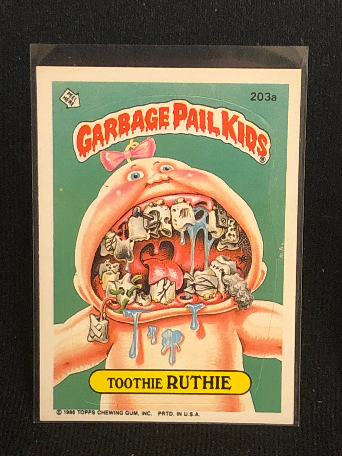 Garbage Pail Kids Original Series 5 (os5) 203a Toothie Ruthie