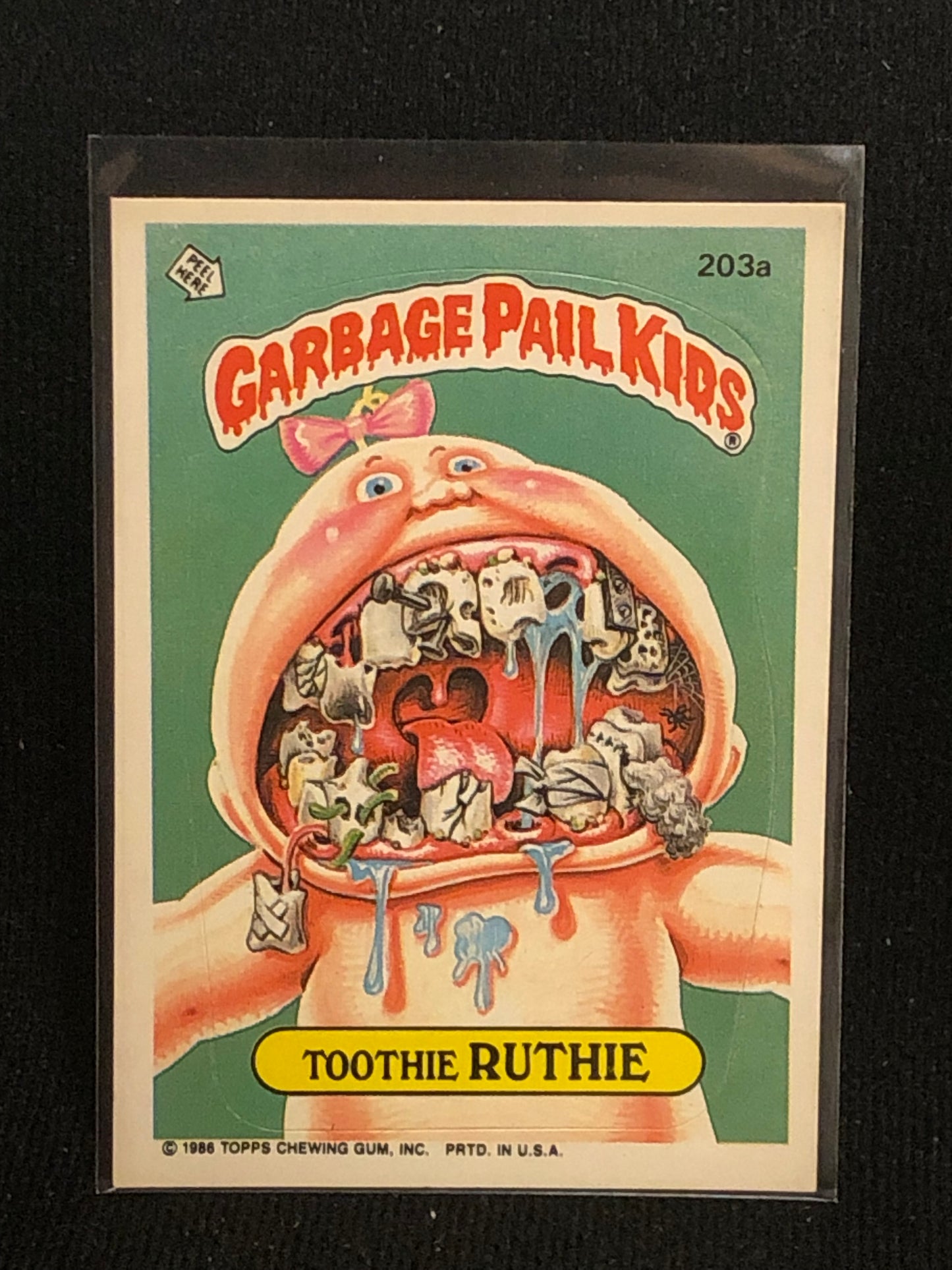 Garbage Pail Kids Original Series 5 (os5) 203a Toothie Ruthie