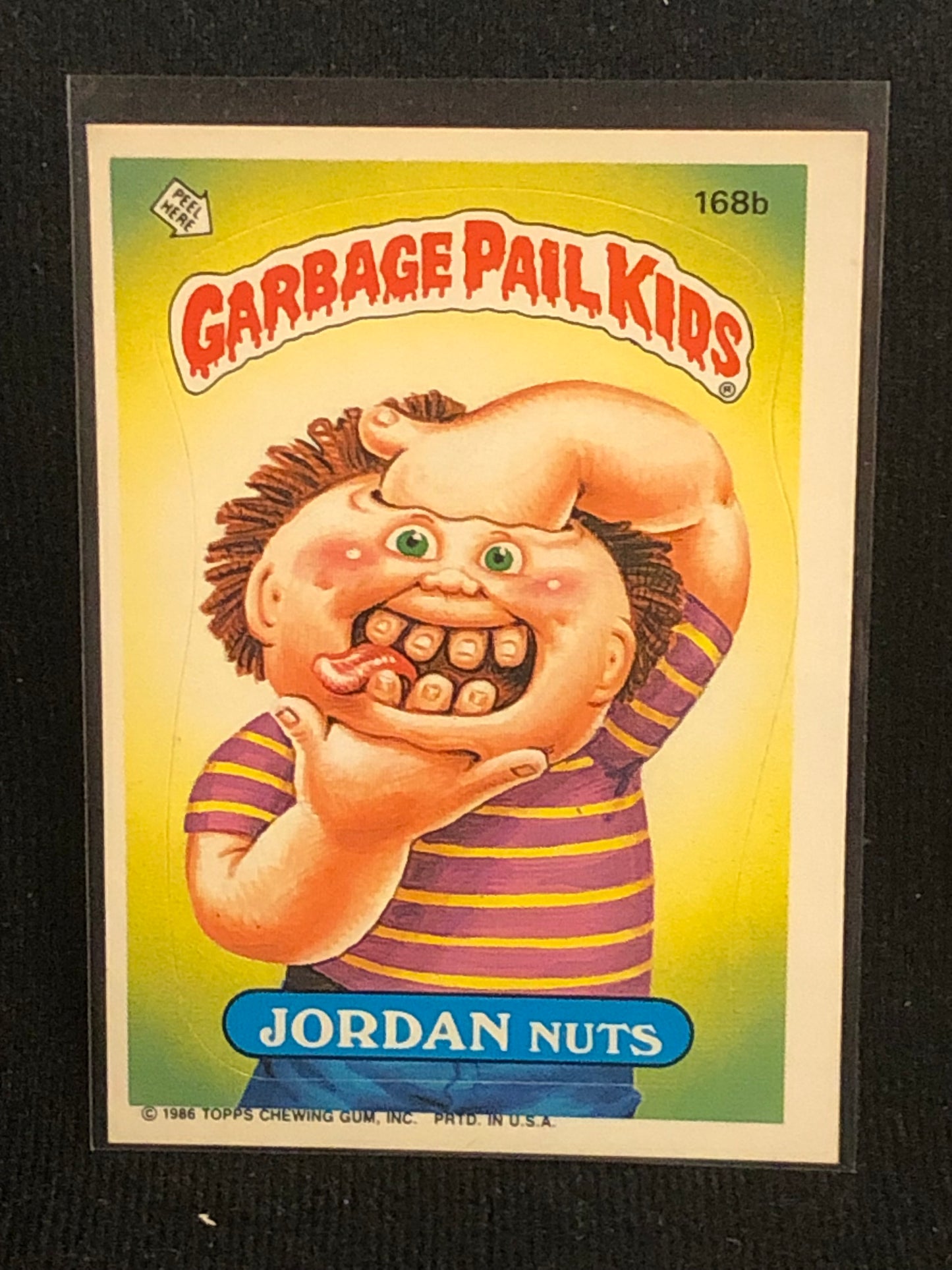 Garbage Pail Kids Original Series 5 (os5) 168b Jordan Nuts