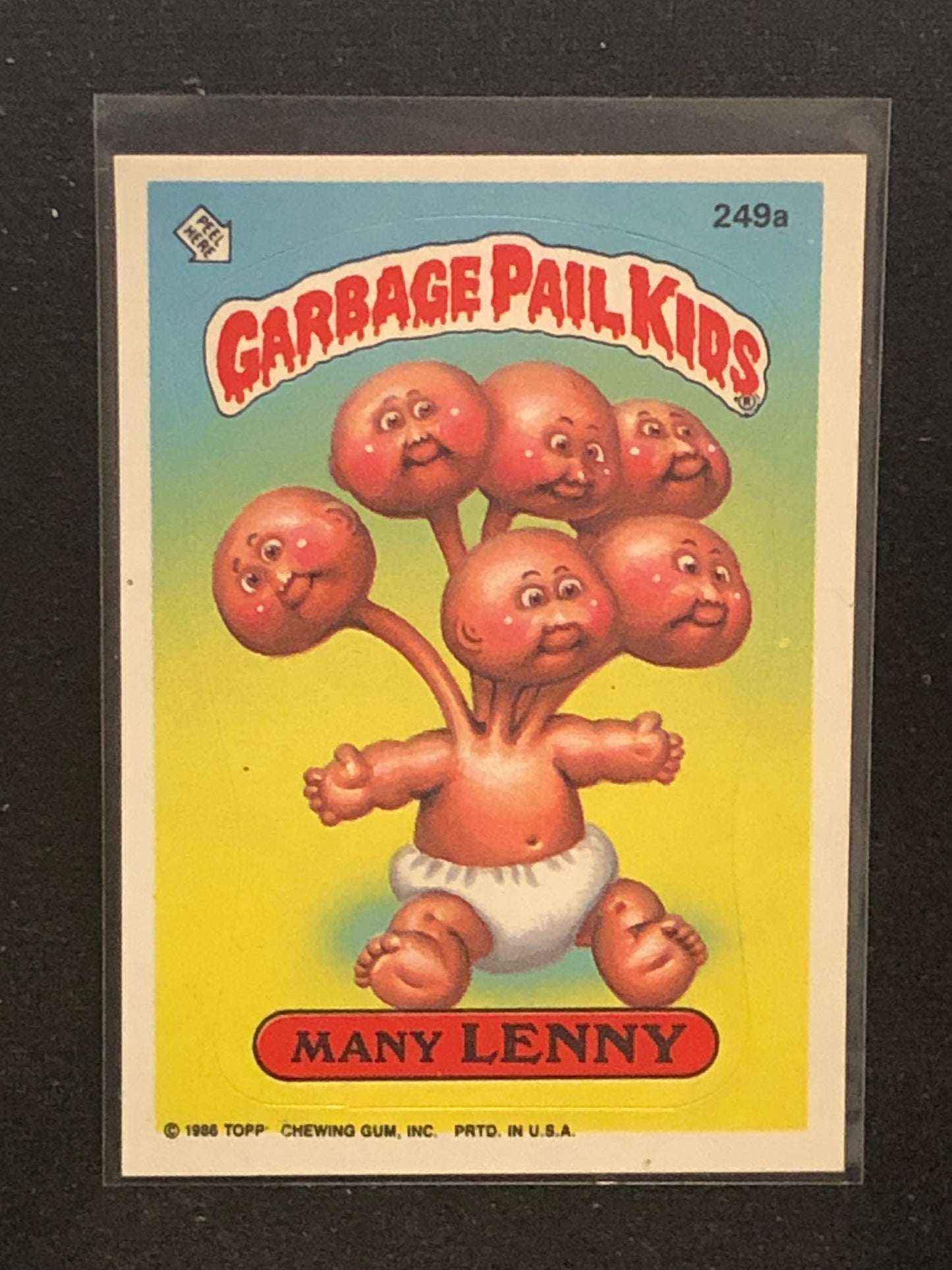 Garbage Pail Kids Original Series 6 (os6) 249a Many Lenny