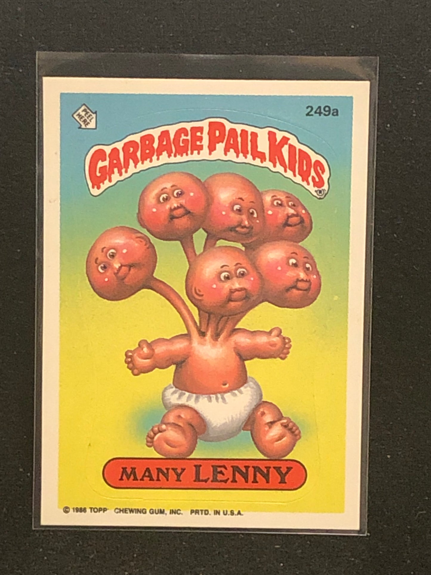 Garbage Pail Kids Original Series 6 (os6) 249a Many Lenny