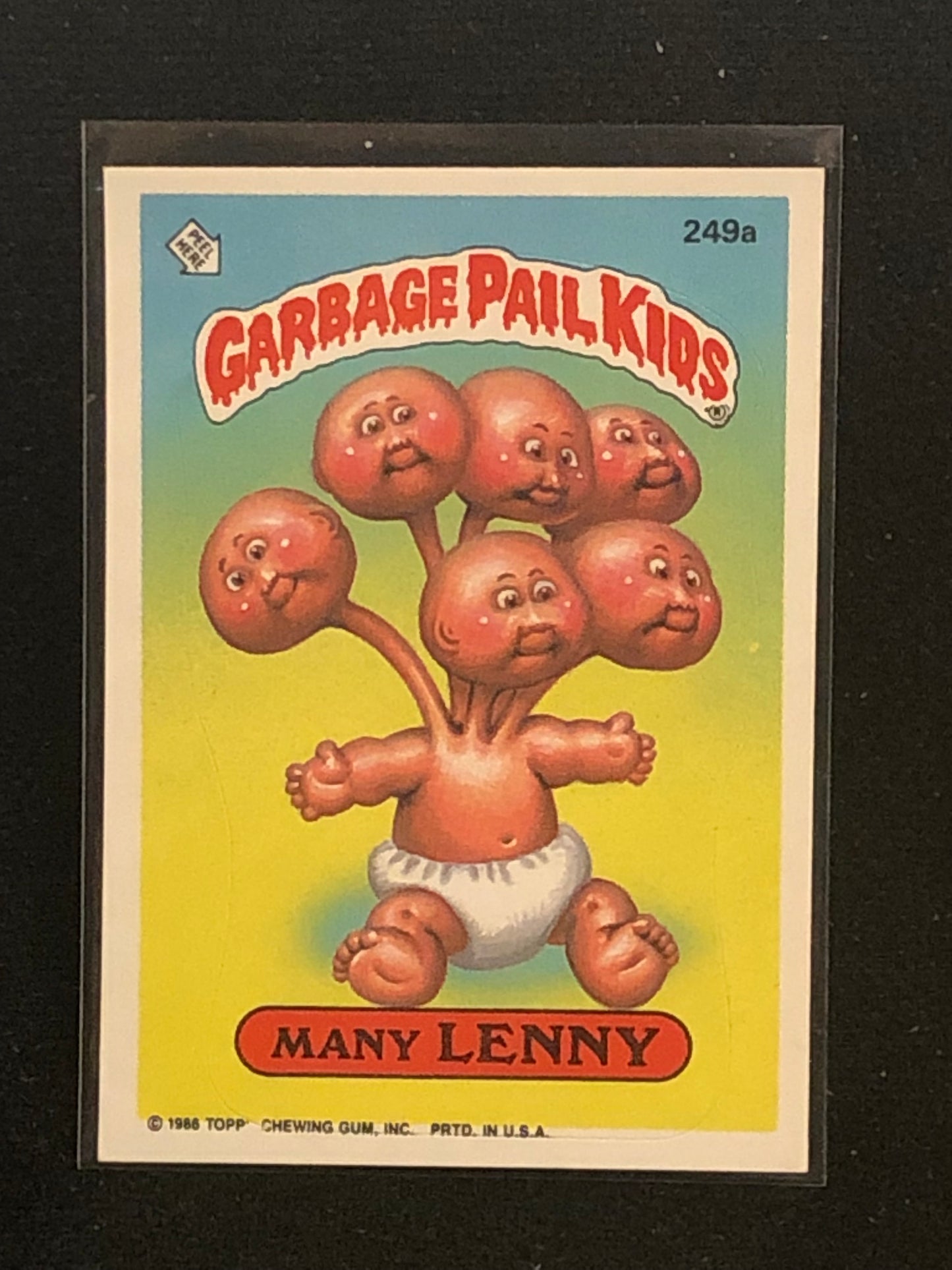 Garbage Pail Kids Original Series 6 (os6) 249a Many Lenny