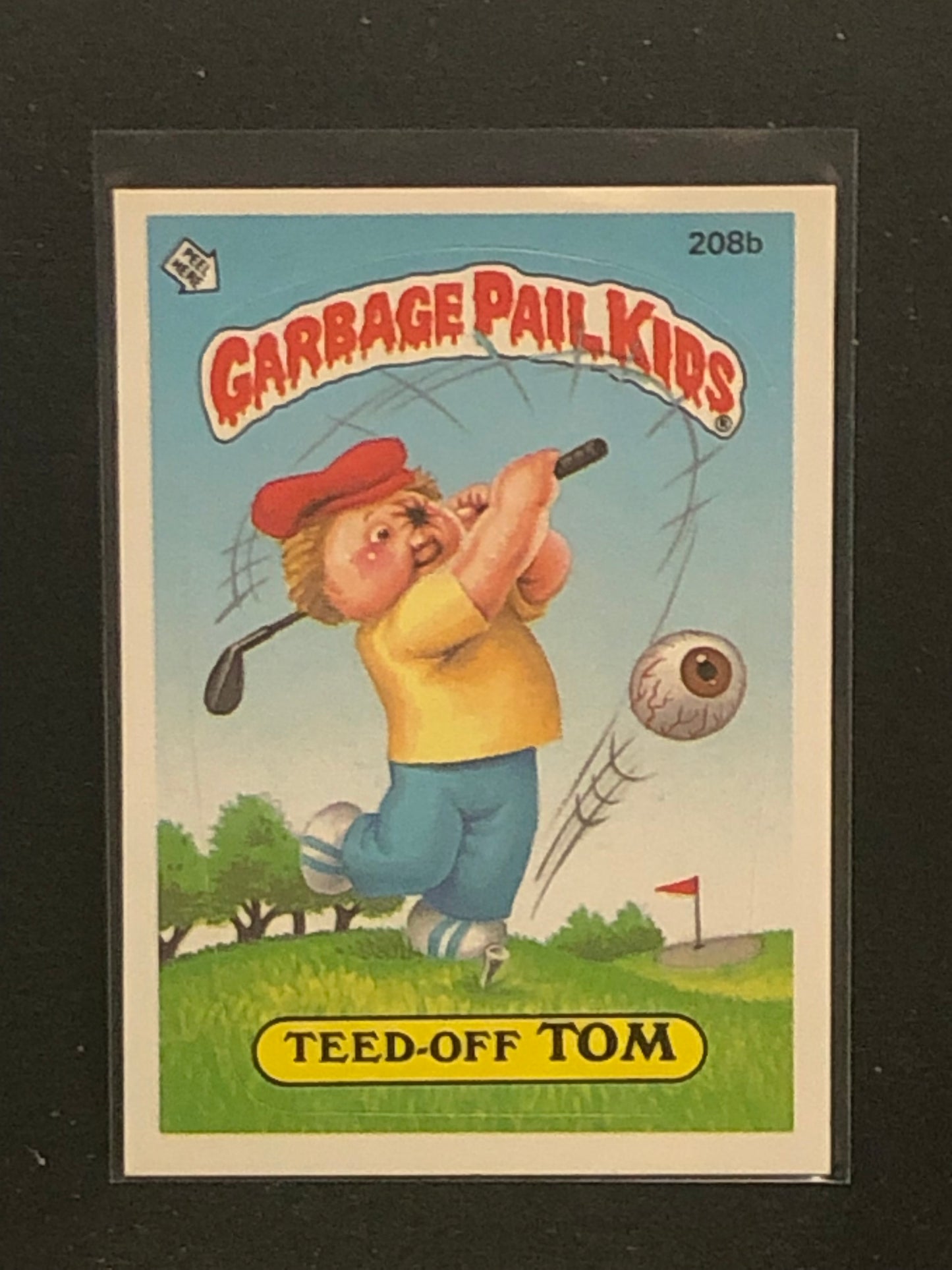 Garbage Pail Kids Original Series 6 (os6) 208b Teed Off Tom