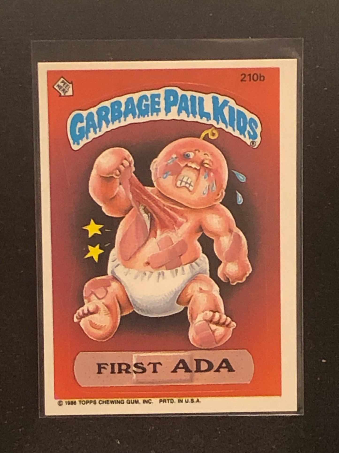 Garbage Pail Kids Original Series 6 (os6) 210b First Ada