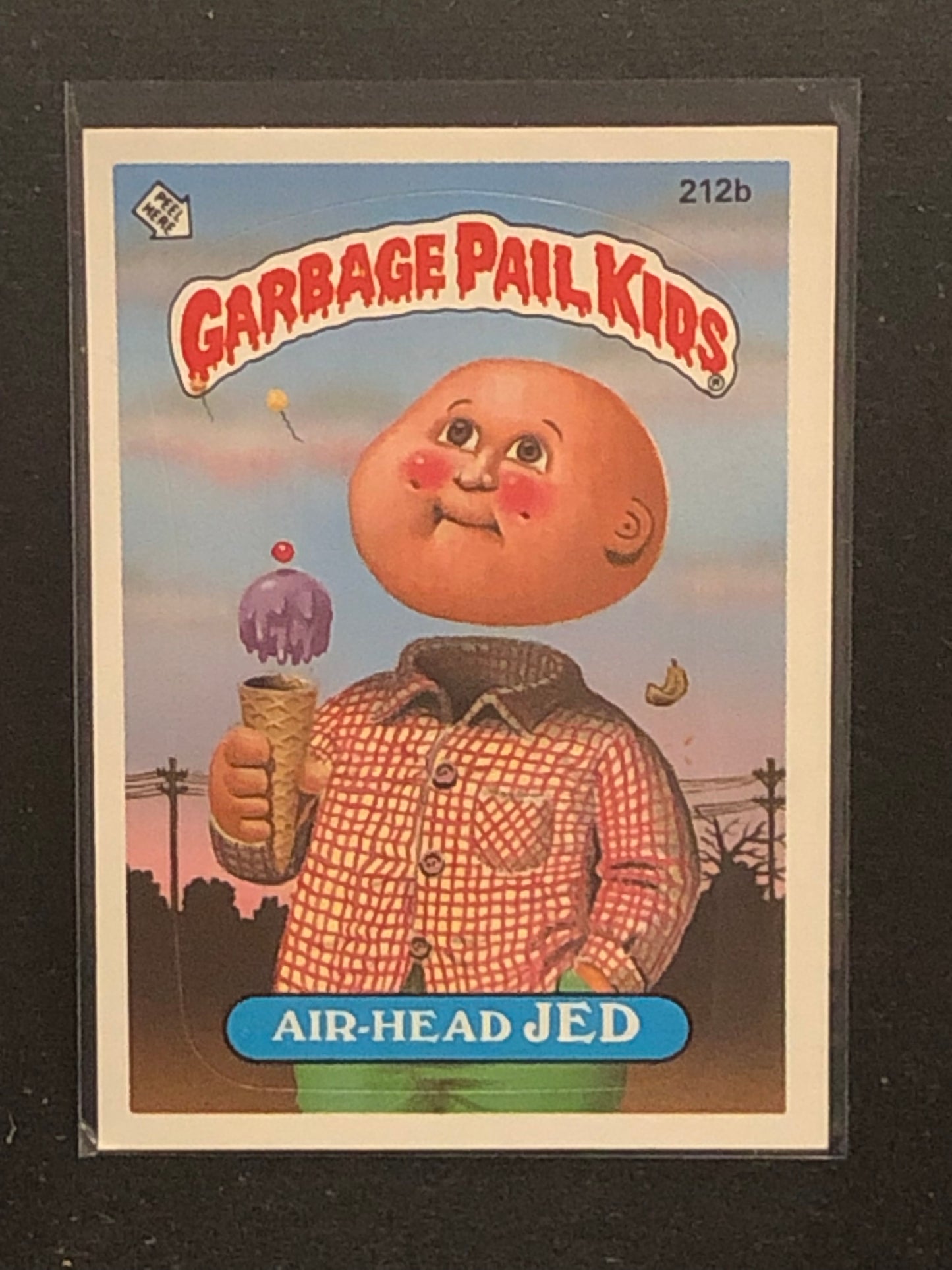 Garbage Pail Kids Original Series 6 (os6) 212b Air Head Jed