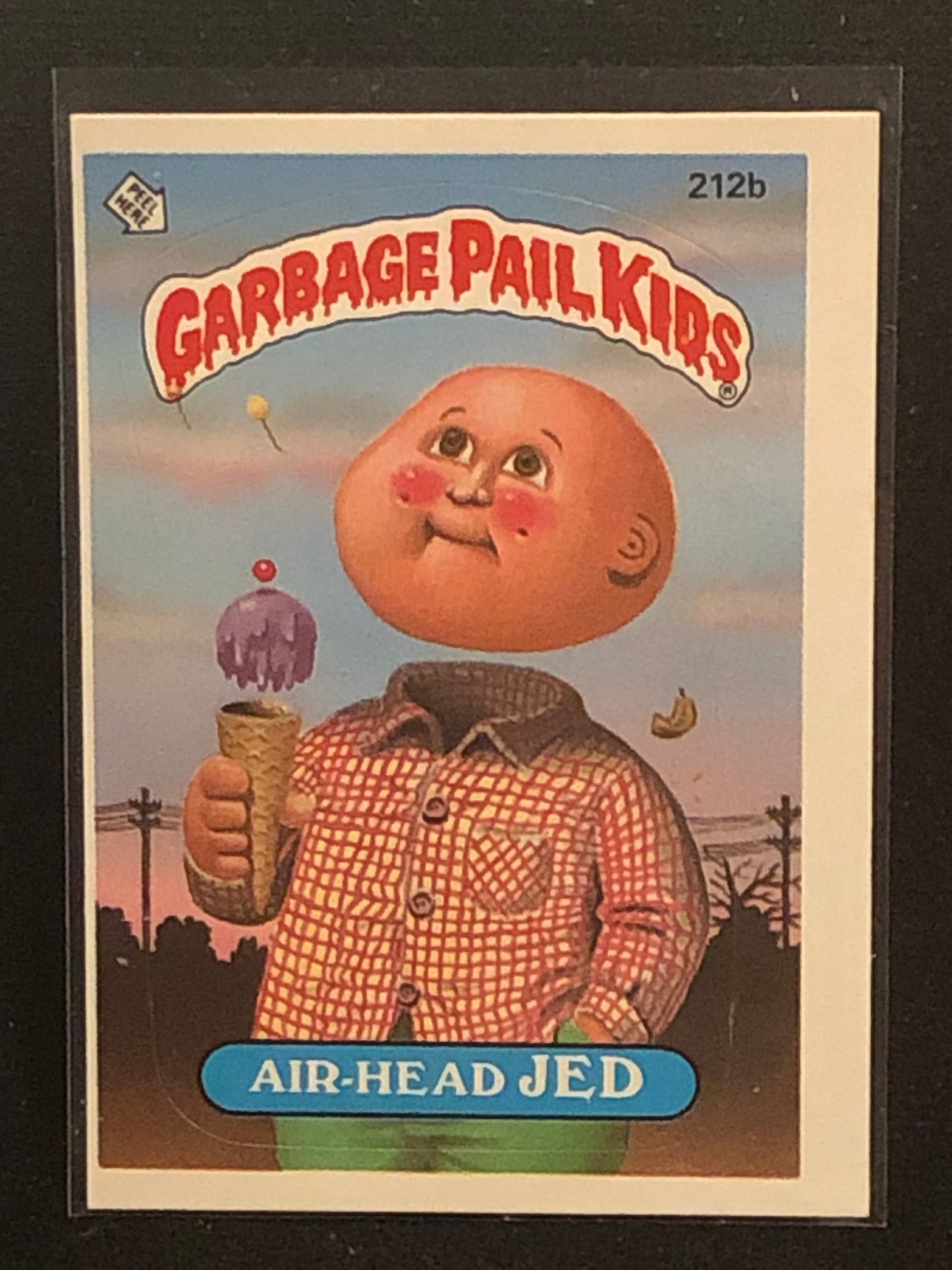 Garbage Pail Kids Original Series 6 (os6) 212b Air Head Jed