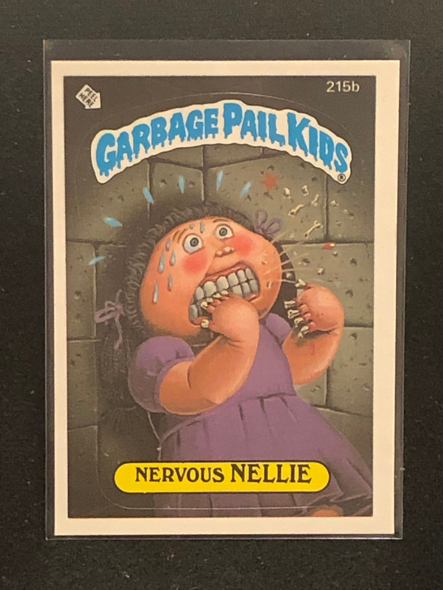 Garbage Pail Kids Original Series 6 (os6) 215b Nervous Nellie