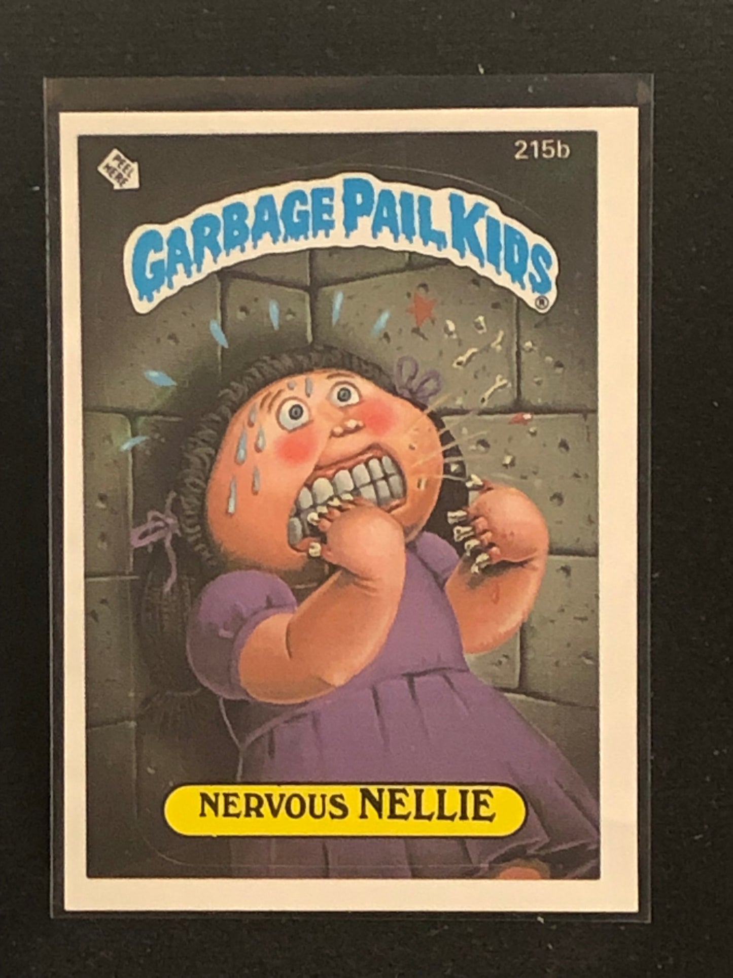 Garbage Pail Kids Original Series 6 (os6) 215b Nervous Nellie