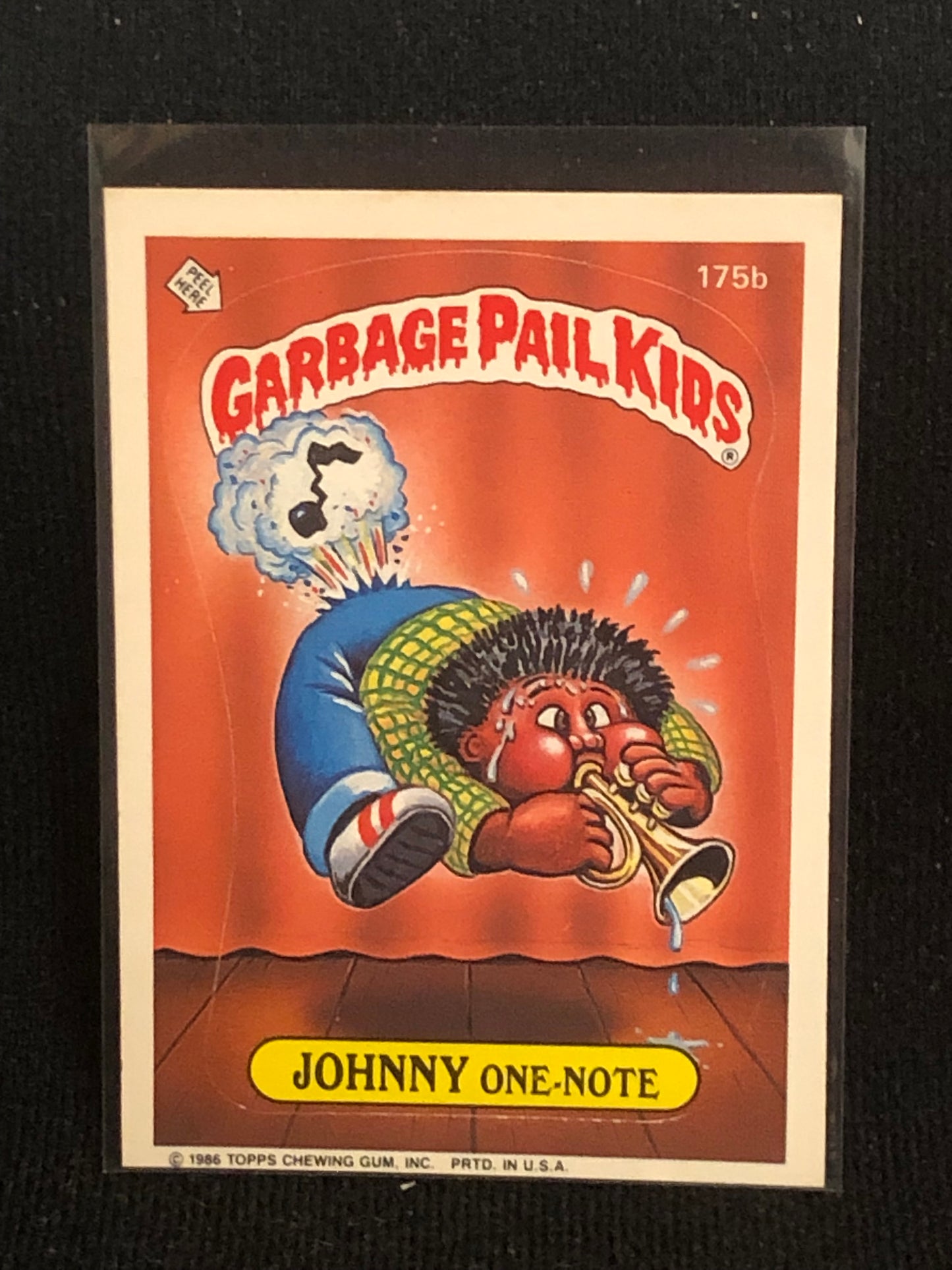 Garbage Pail Kids Original Series 5 (os5) 175b Johnny One Note