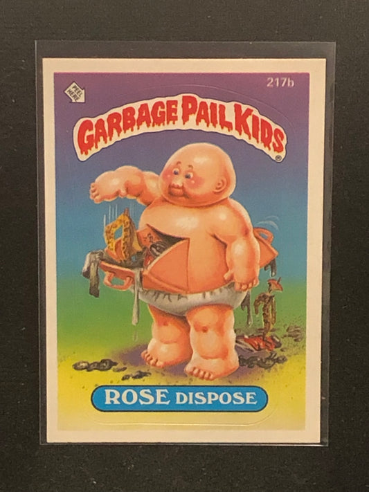 Garbage Pail Kids Original Series 6 (os6) 217b Rose Dispose