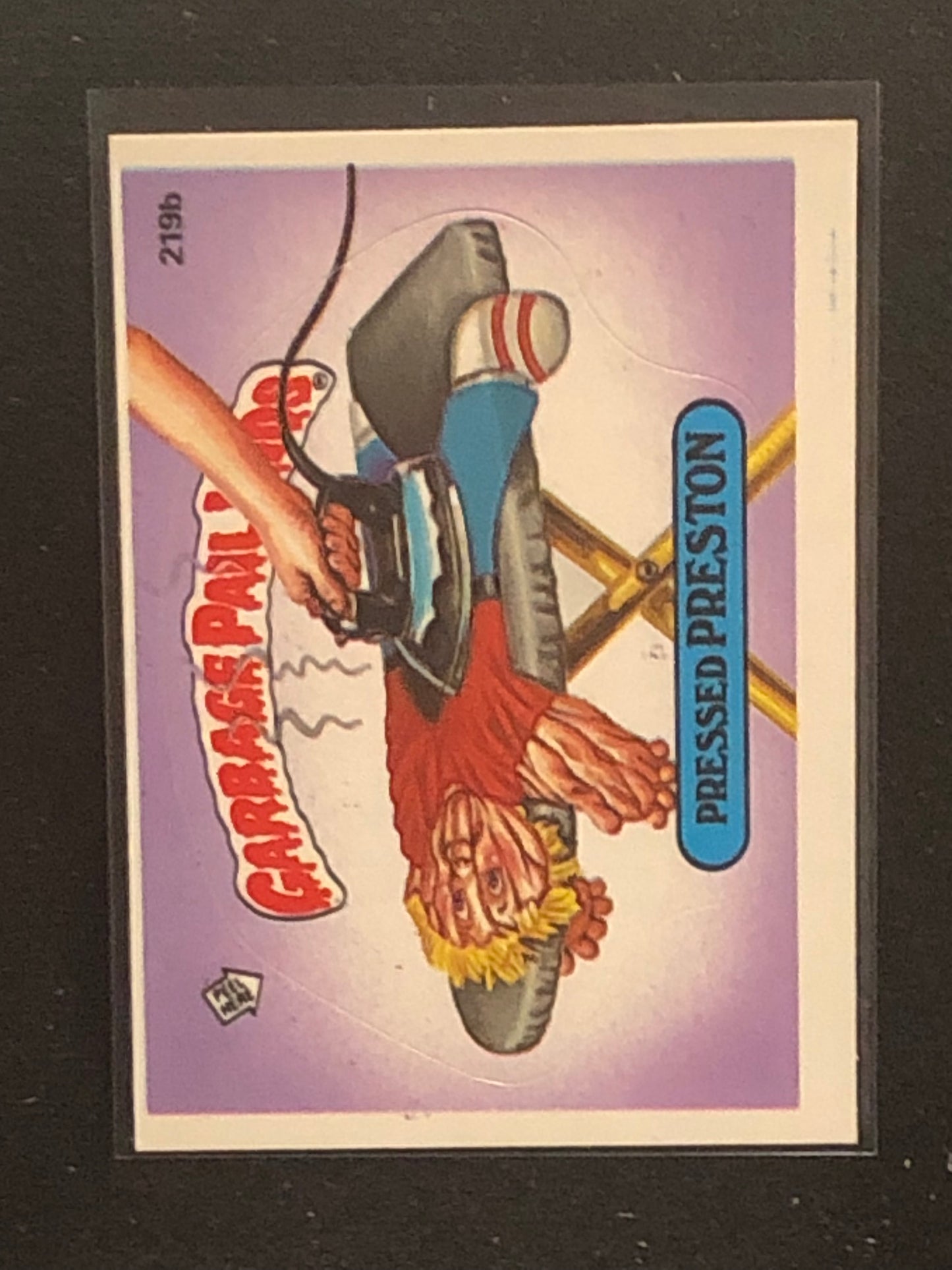 Garbage Pail Kids Original Series 6 (os6) 219b Pressed Preston