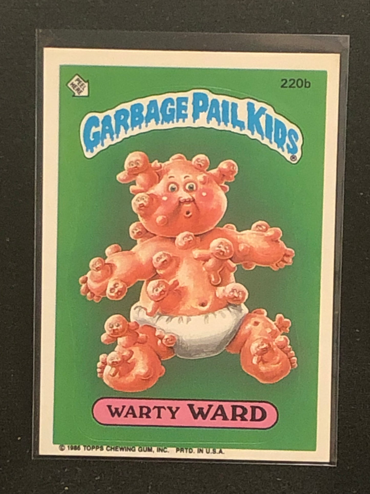 Garbage Pail Kids Original Series 6 (os6) 220b Warty Ward