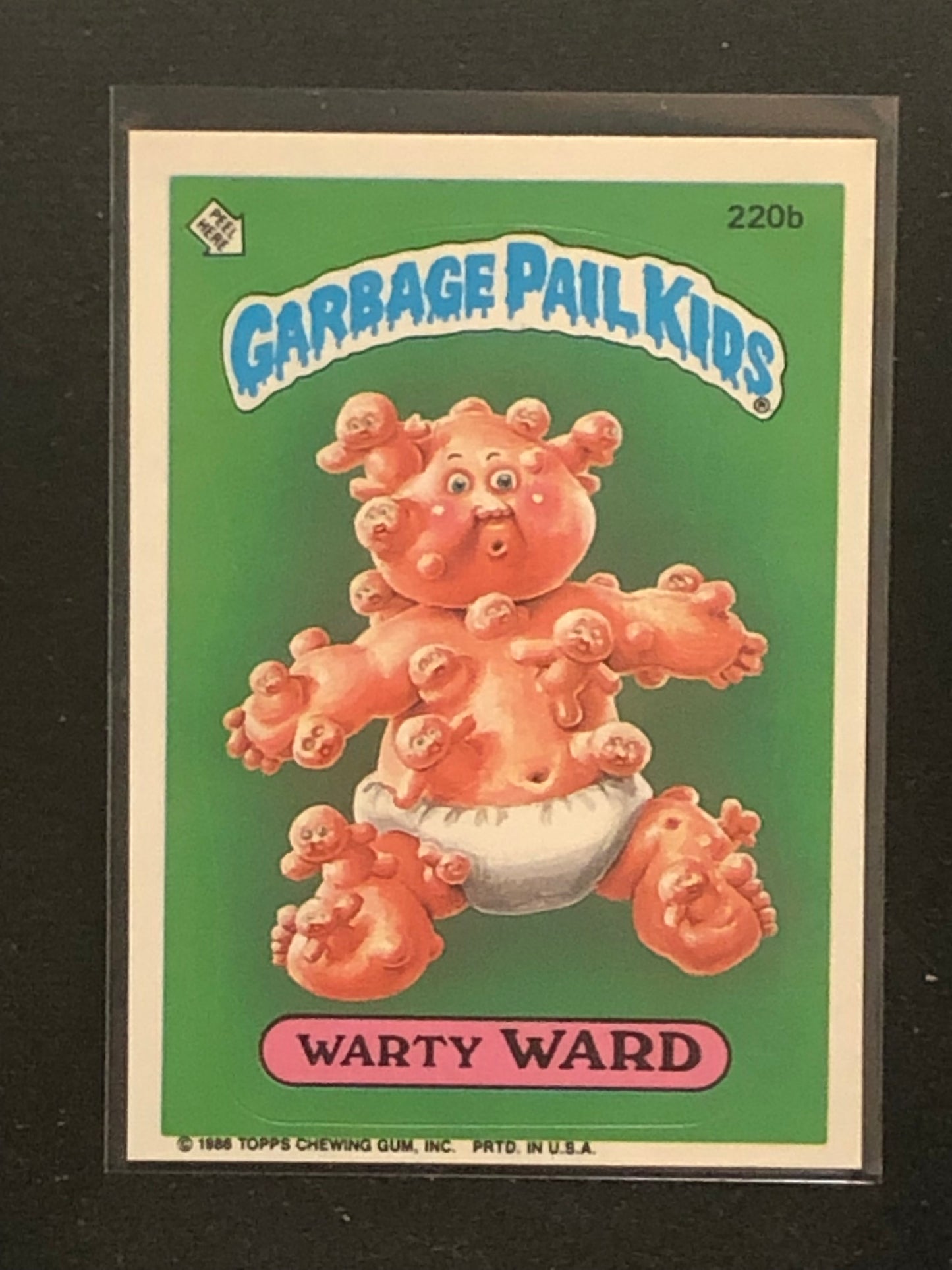 Garbage Pail Kids Original Series 6 (os6) 220b Warty Ward