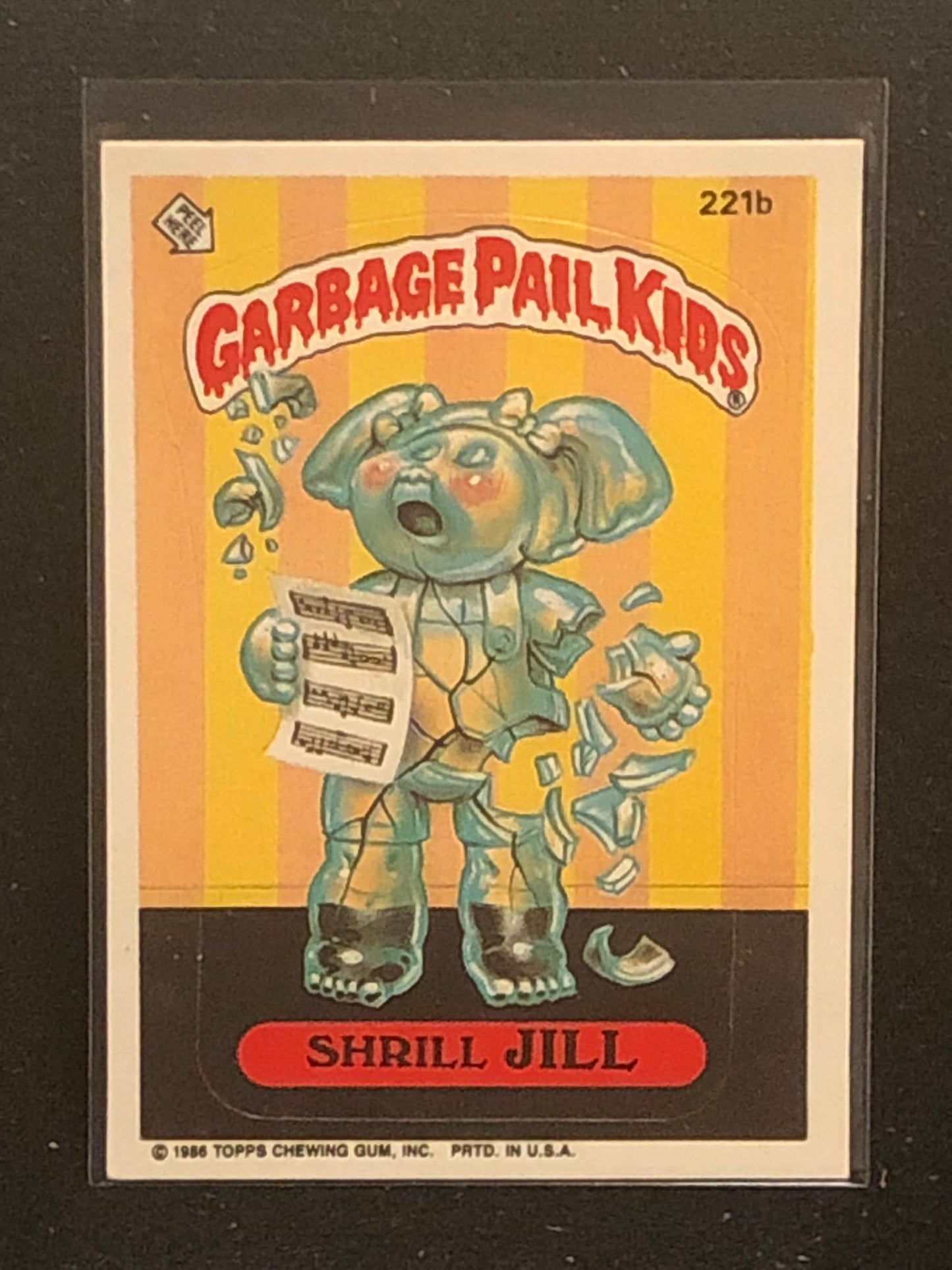 Garbage Pail Kids Original Series 6 (os6) 221b Shrill Jill