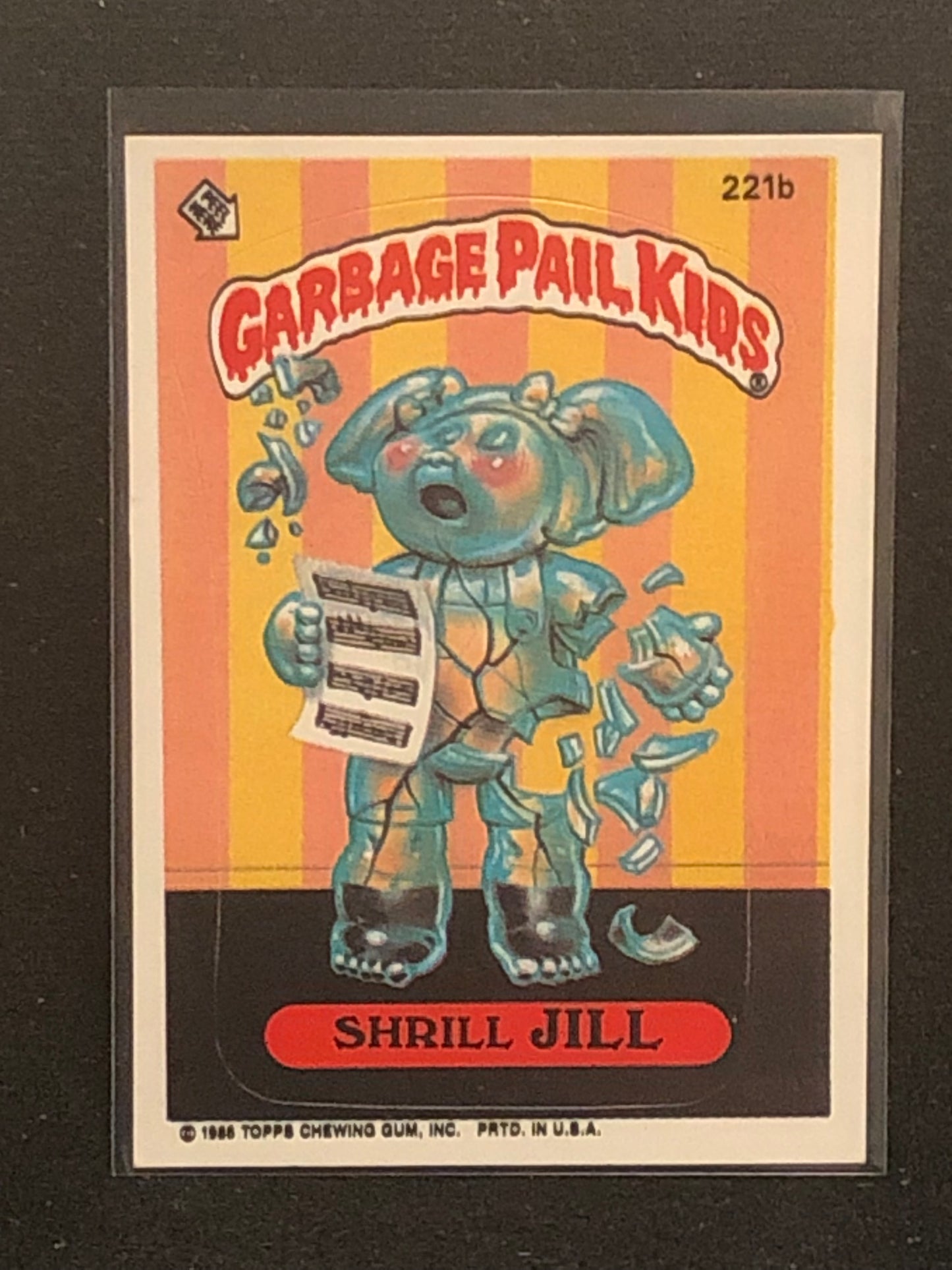 Garbage Pail Kids Original Series 6 (os6) 221b Shrill Jill