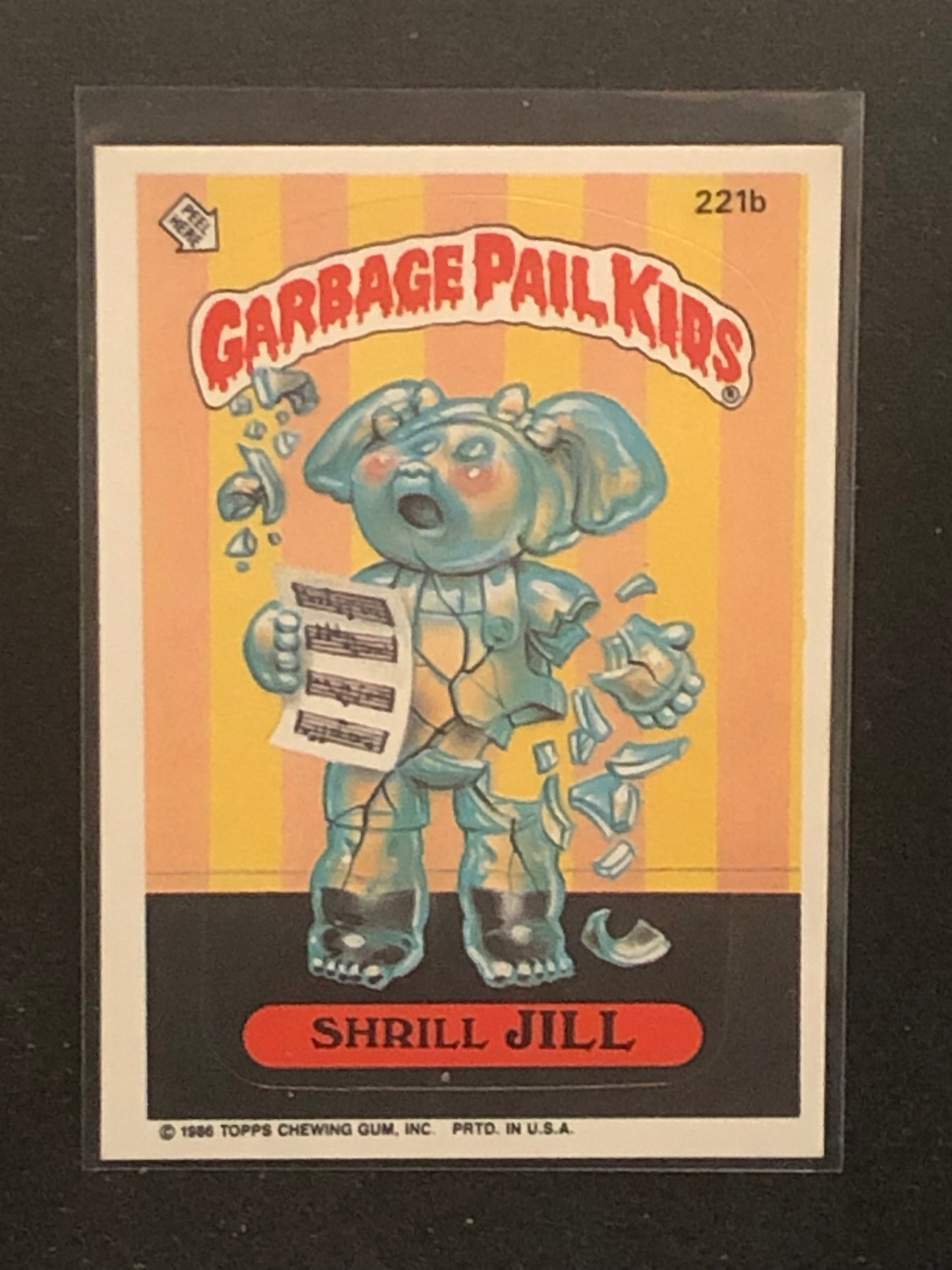 Garbage Pail Kids Original Series 6 (os6) 221b Shrill Jill