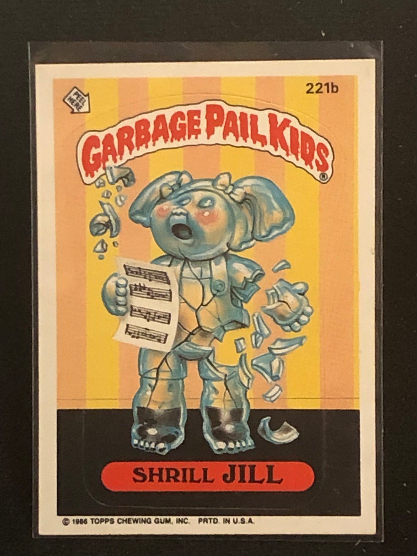 Garbage Pail Kids Original Series 6 (os6) 221b Shrill Jill