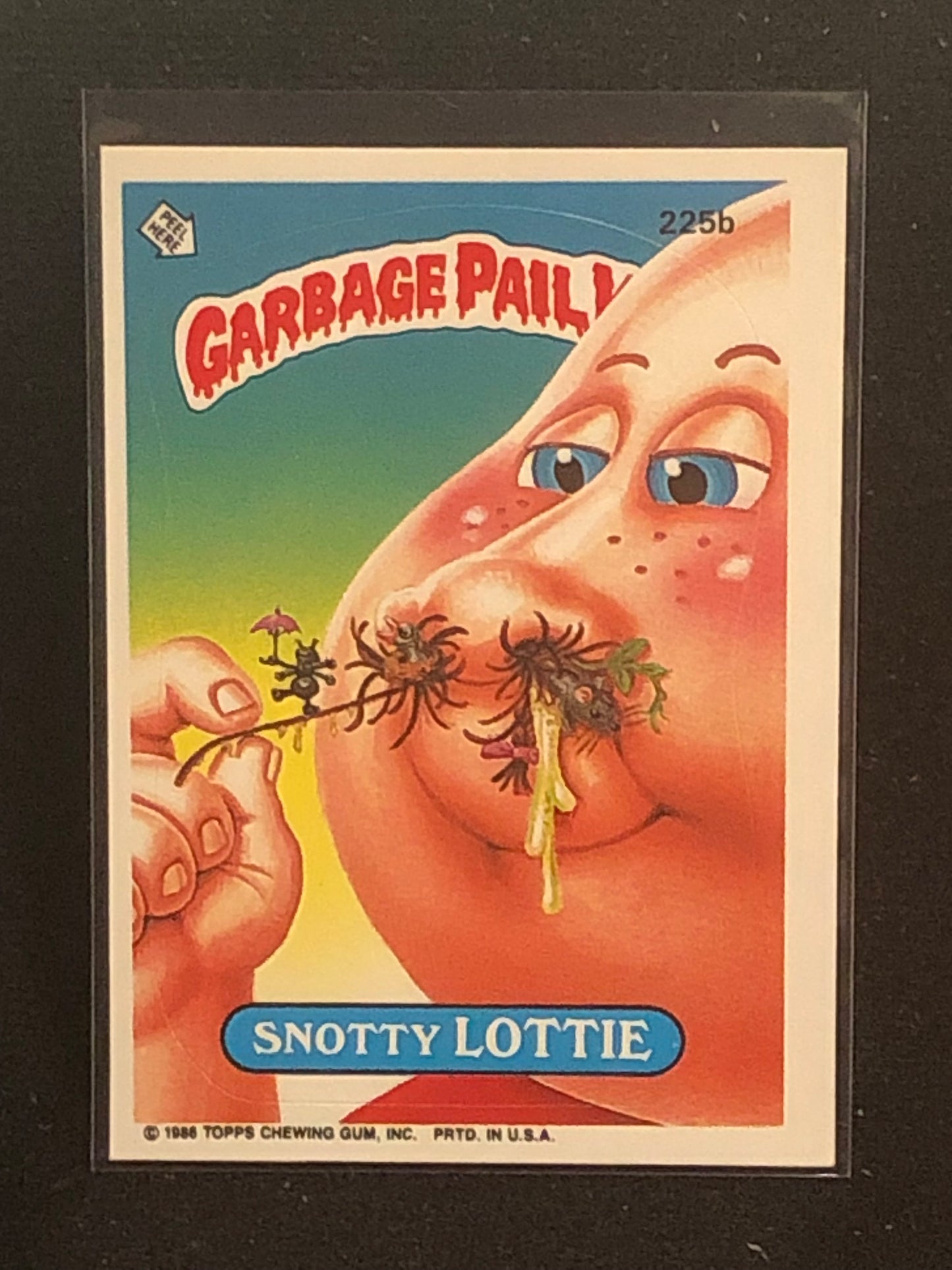 Garbage Pail Kids Original Series 6 (os6) 225b Snotty Lottie