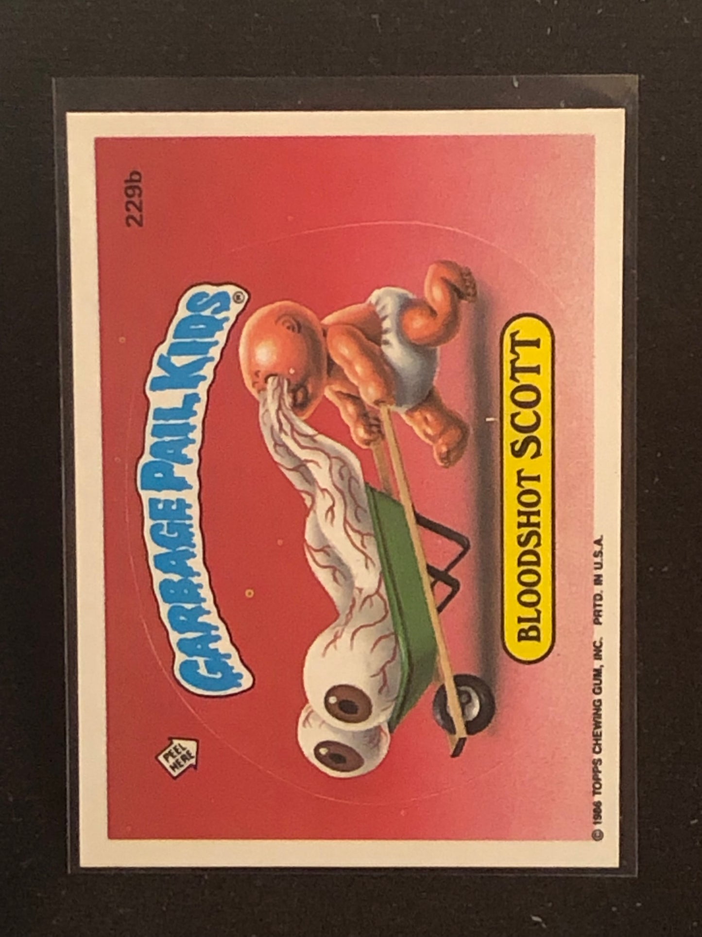 Garbage Pail Kids Original Series 6 (os6) 229b Bloodshot Scott