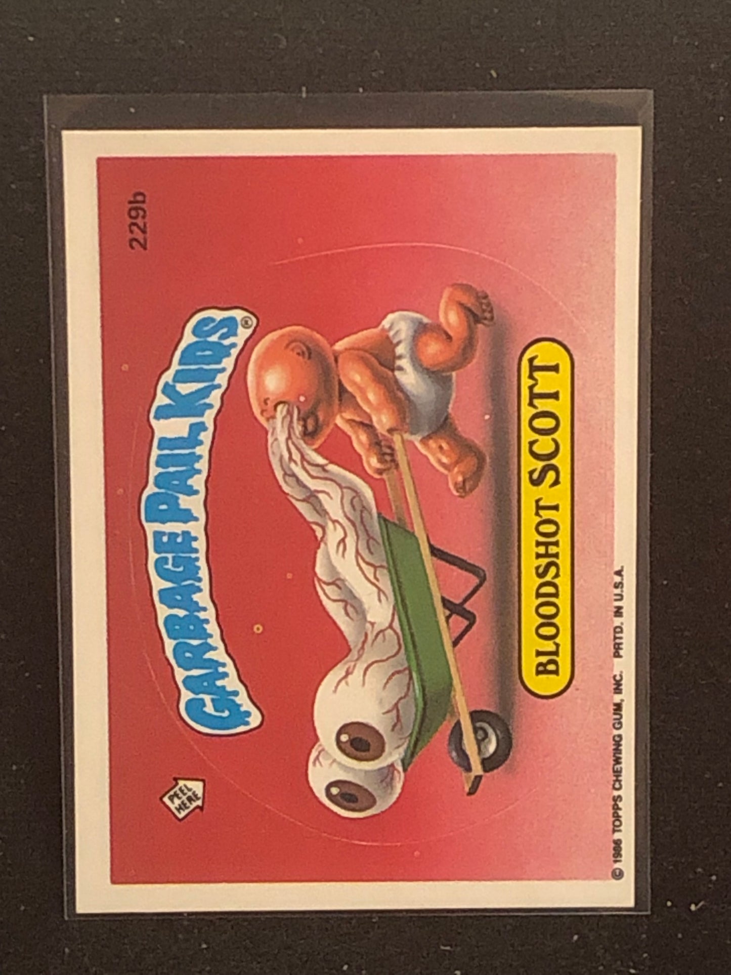 Garbage Pail Kids Original Series 6 (os6) 229b Bloodshot Scott