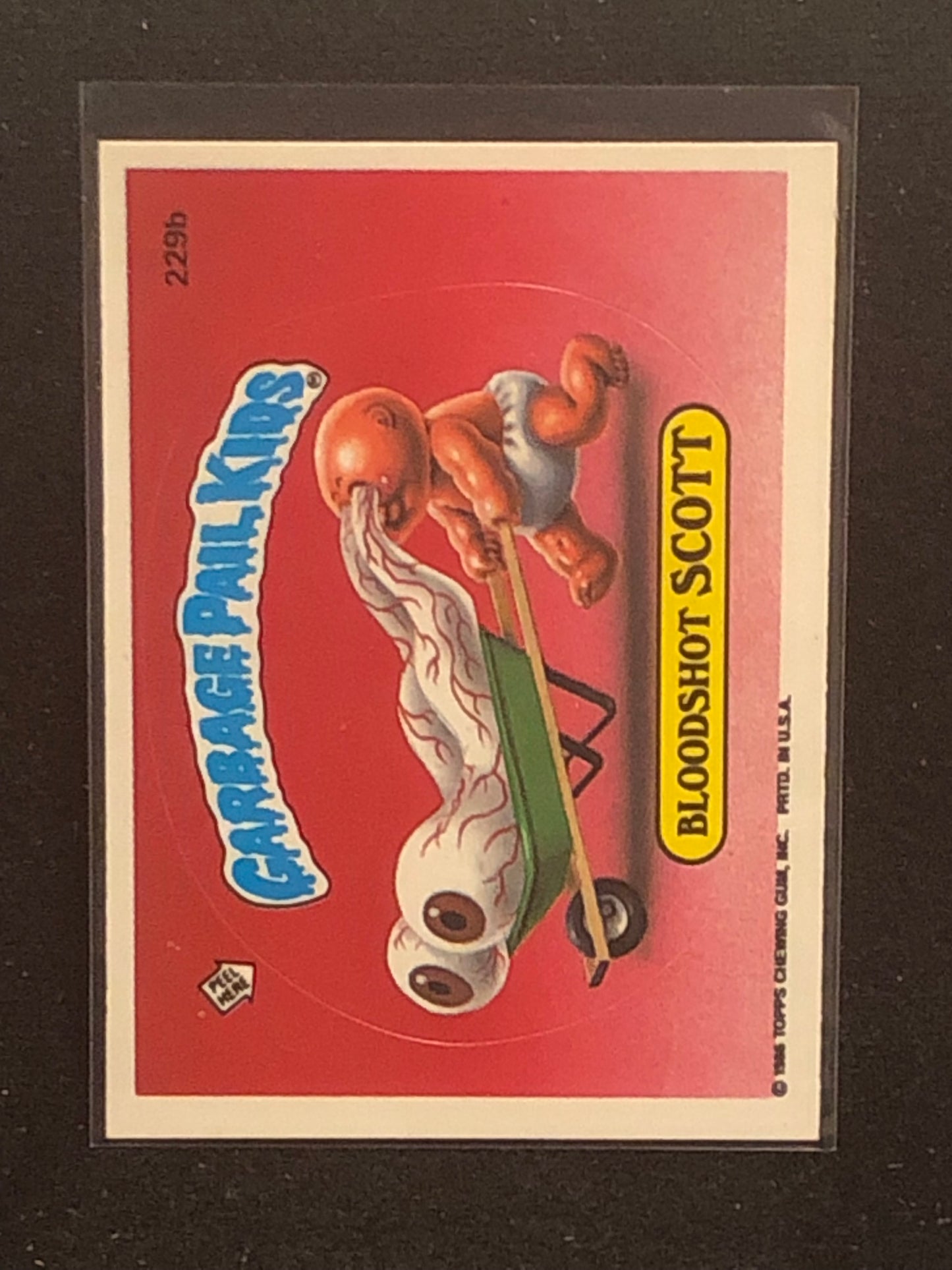 Garbage Pail Kids Original Series 6 (os6) 229b Bloodshot Scott