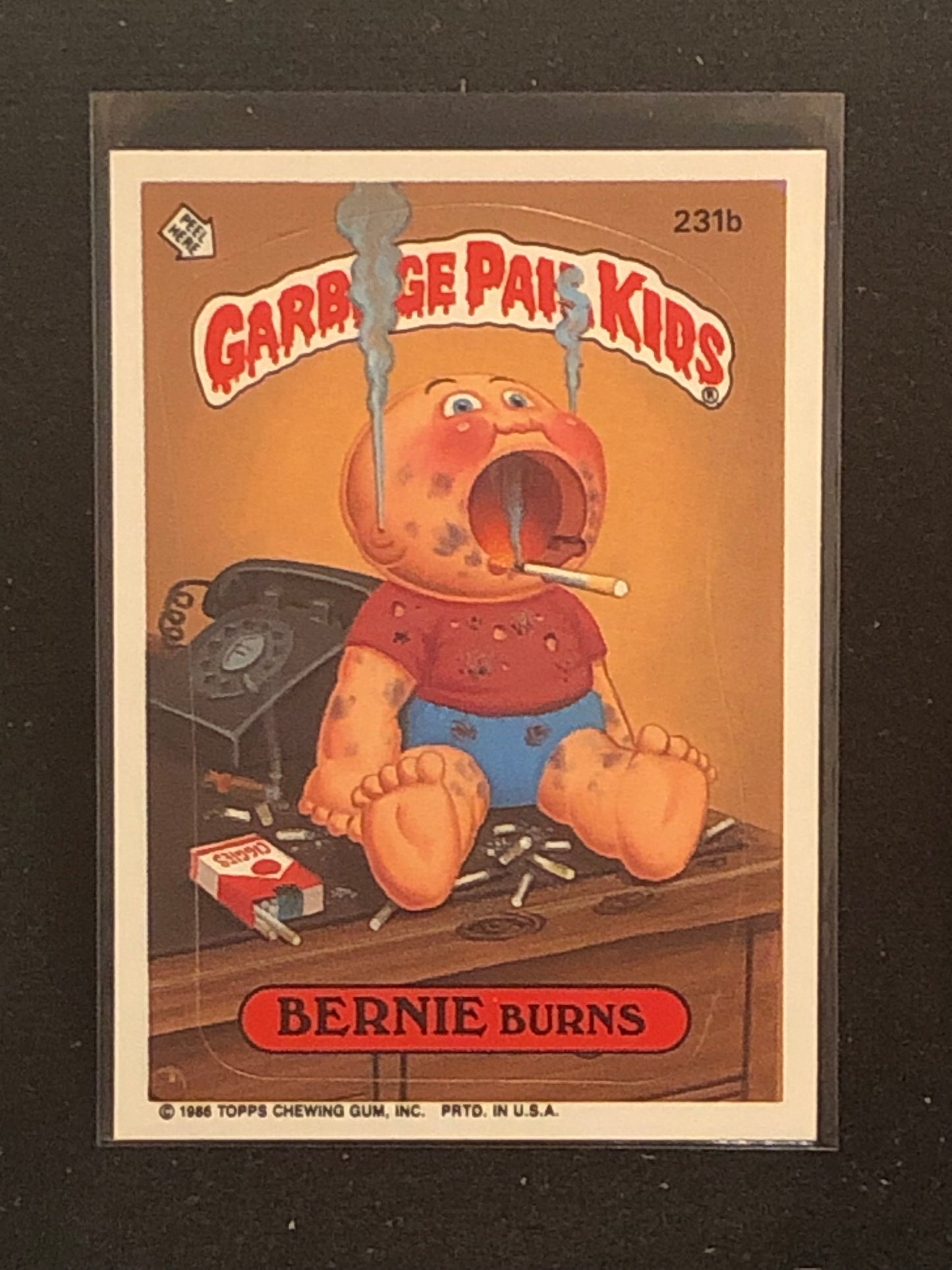 Garbage Pail Kids Original Series 6 (os6) 231b Bernie Burns