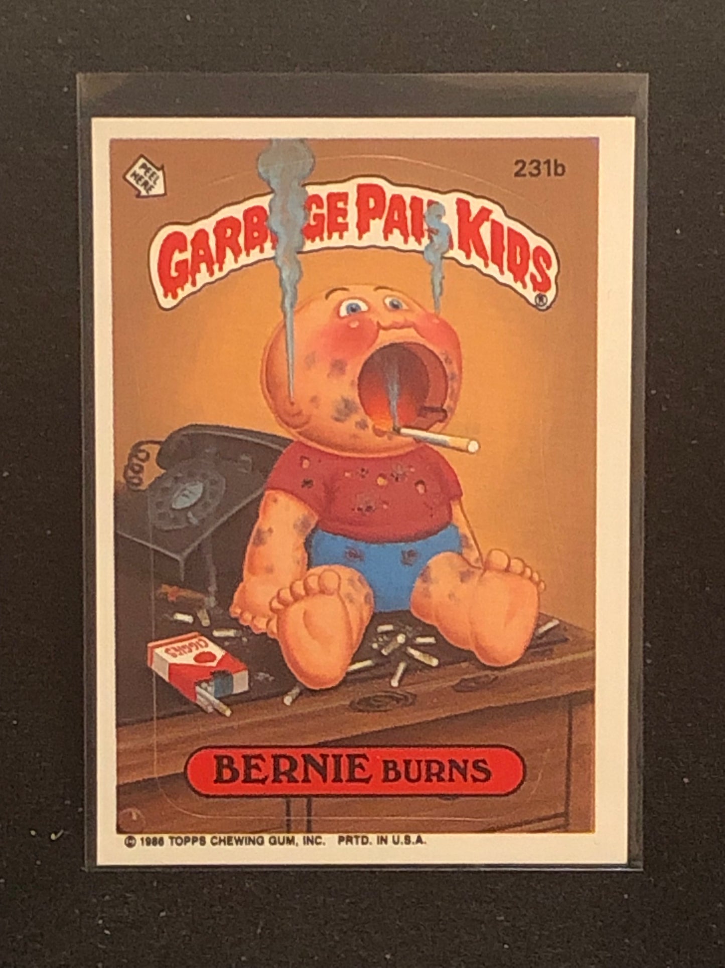 Garbage Pail Kids Original Series 6 (os6) 231b Bernie Burns