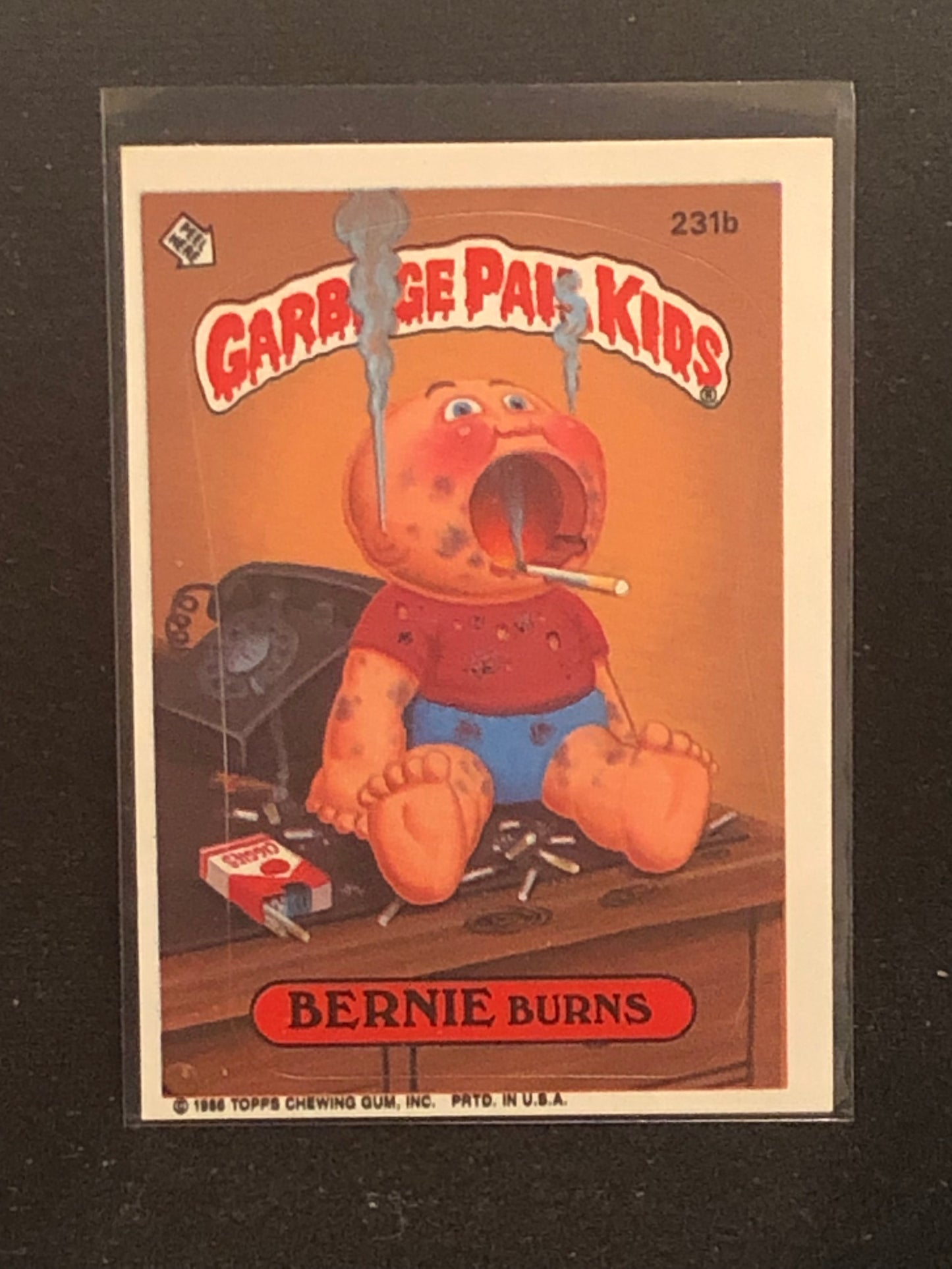 Garbage Pail Kids Original Series 6 (os6) 231b Bernie Burns