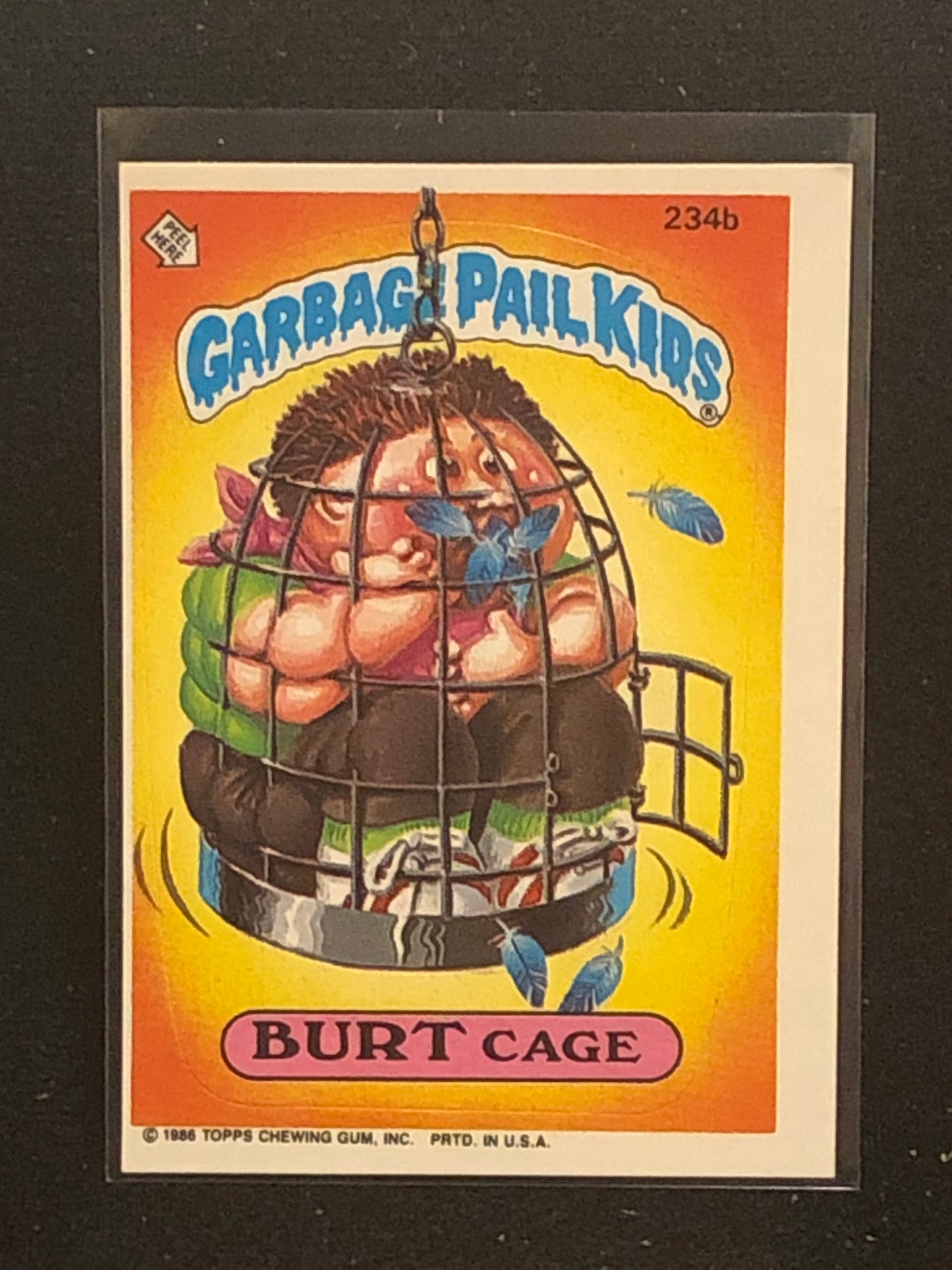 Garbage Pail Kids Original Series 6 (os6) 234b Burt Cage