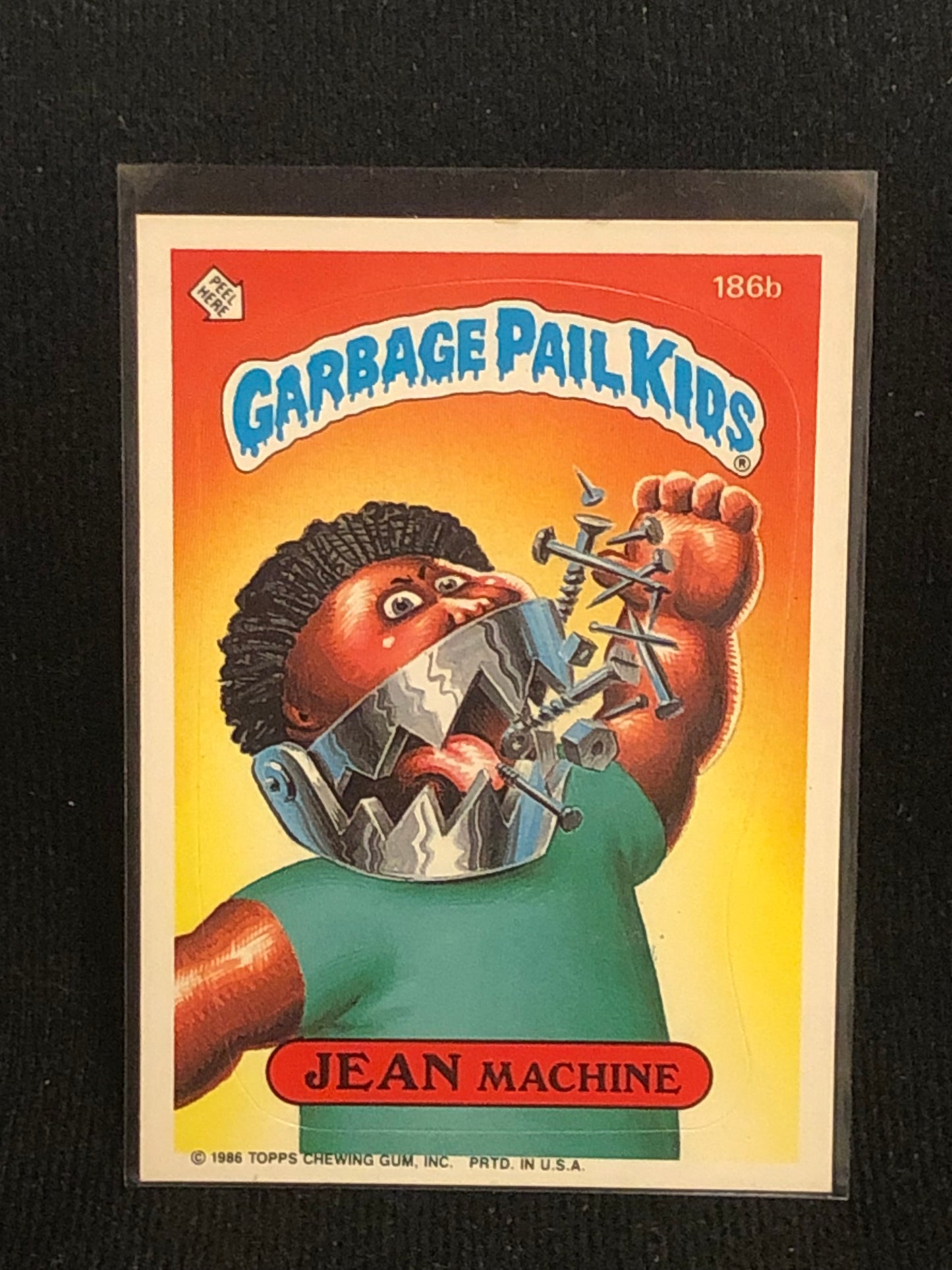 Garbage Pail Kids Original Series 5 (os5) 186b Jean Machine