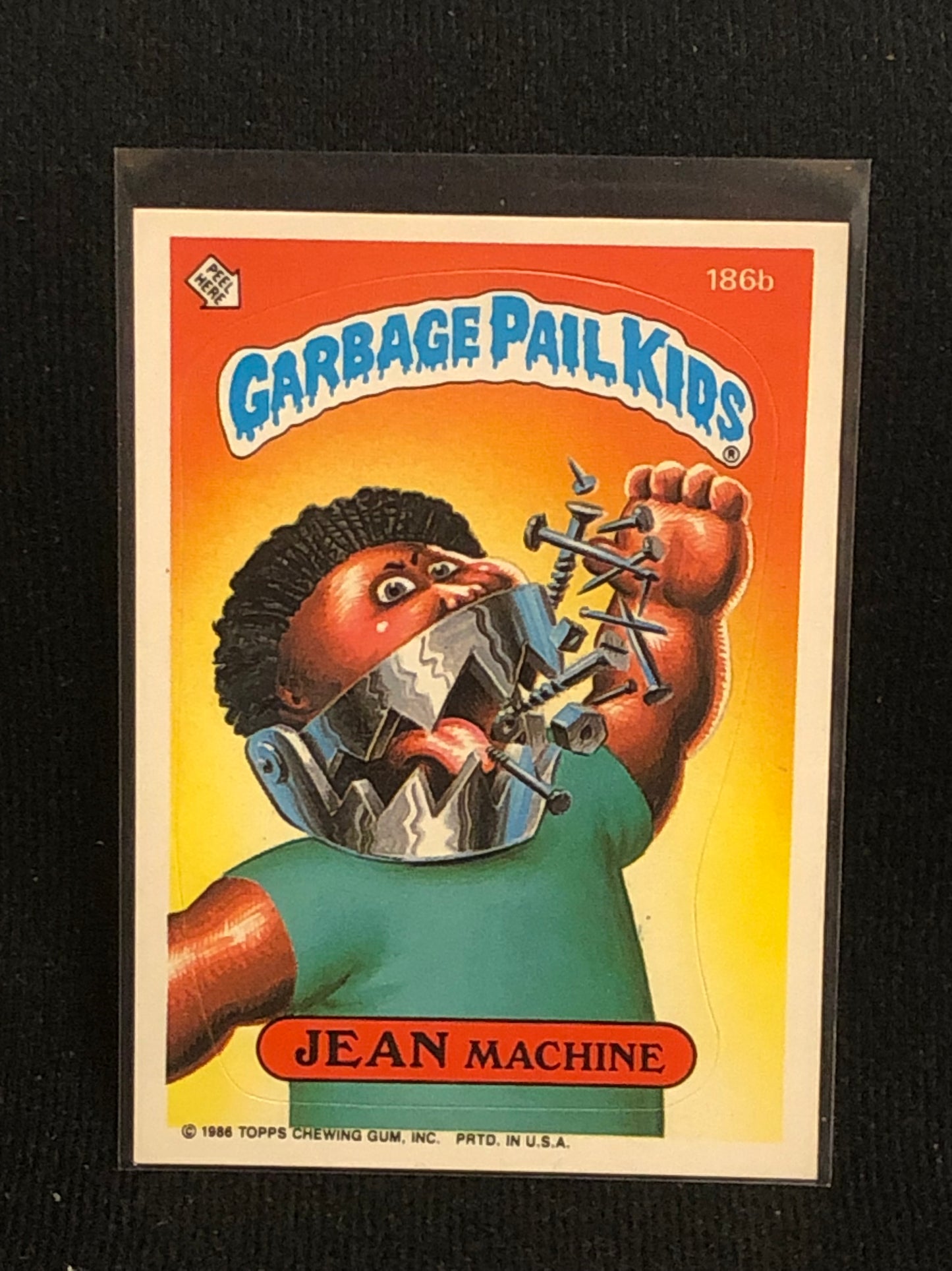 Garbage Pail Kids Original Series 5 (os5) 186b Jean Machine