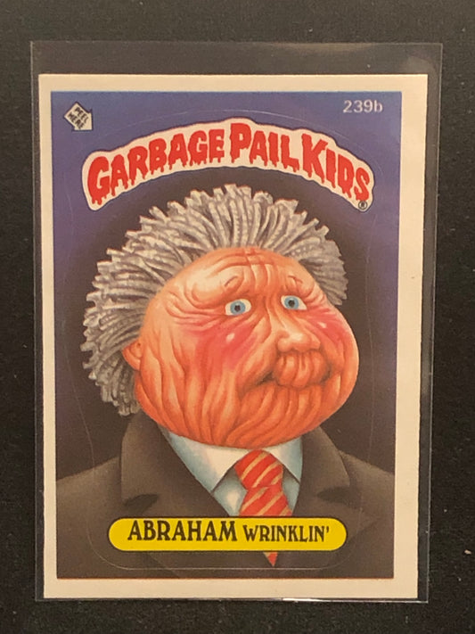 Garbage Pail Kids Original Series 6 (os6) 239b Abraham Wrinklin