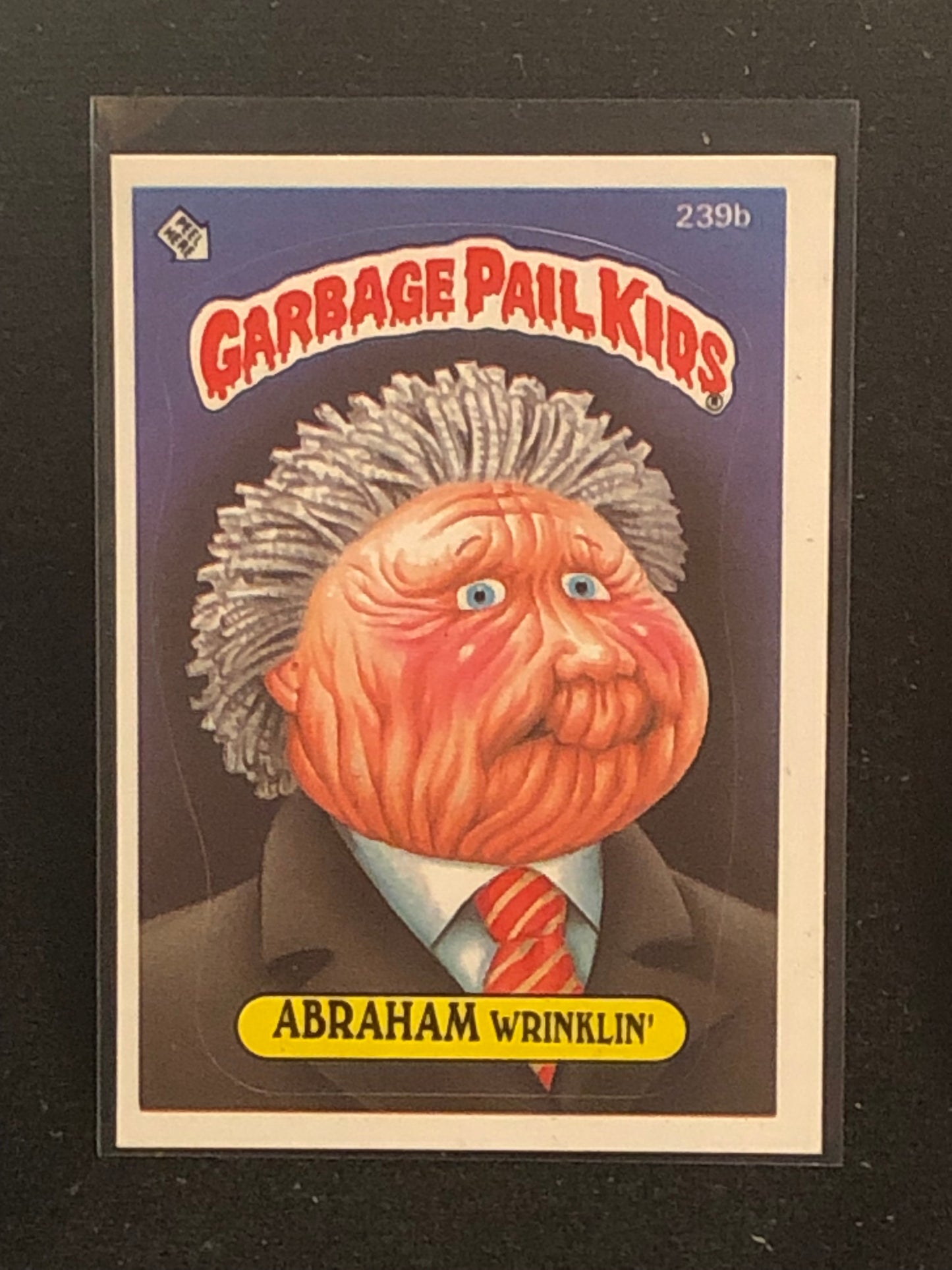 Garbage Pail Kids Original Series 6 (os6) 239b Abraham Wrinklin