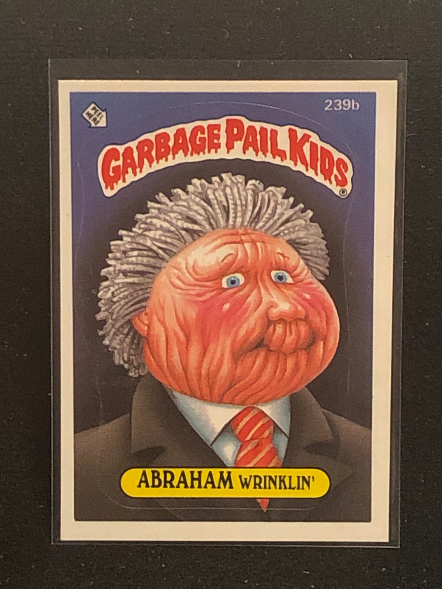 Garbage Pail Kids Original Series 6 (os6) 239b Abraham Wrinklin