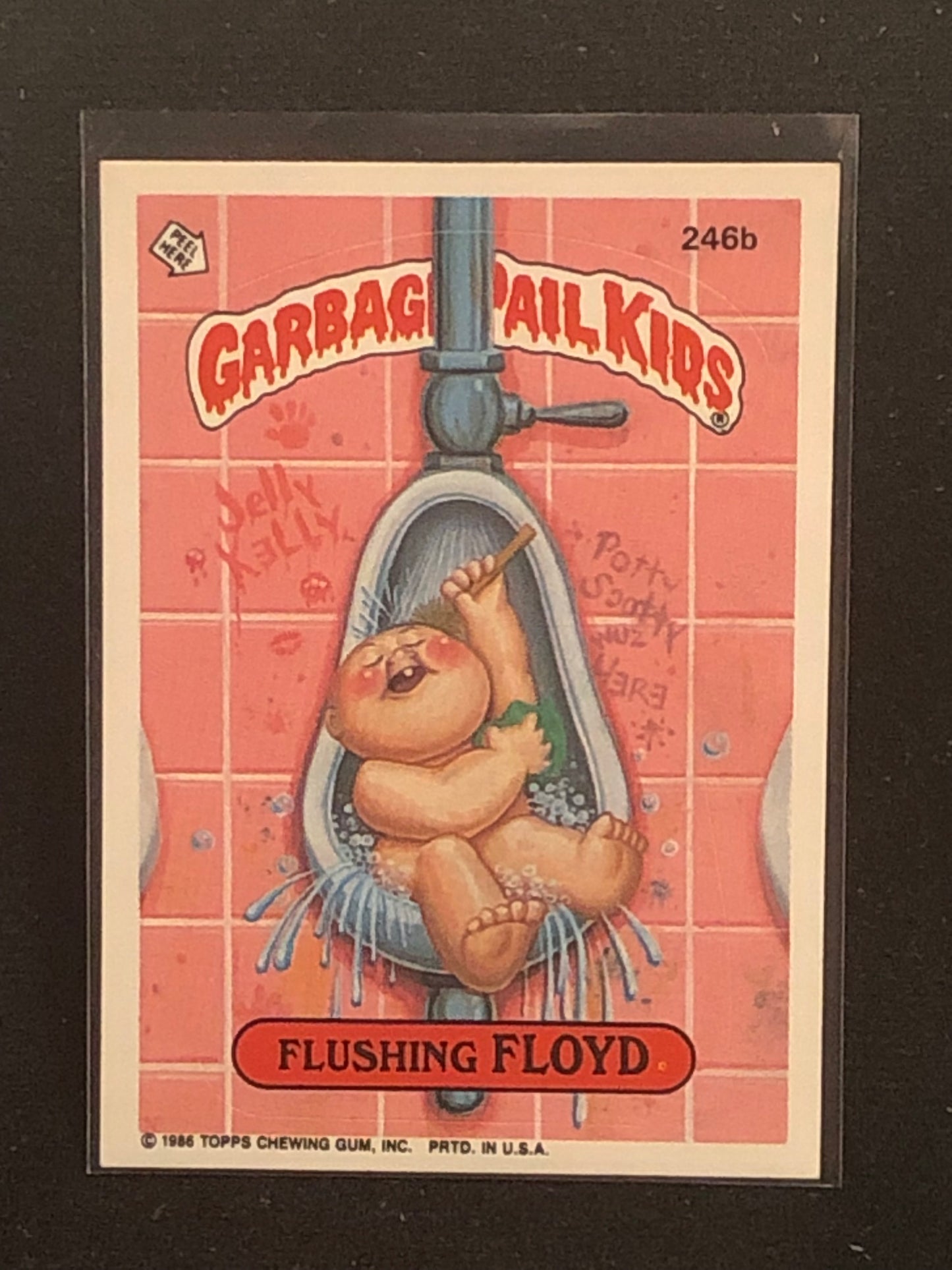 Garbage Pail Kids Original Series 6 (os6) 246b Flushing Floyd