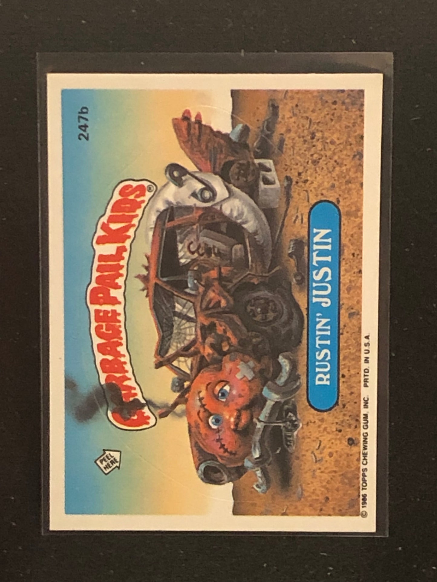 Garbage Pail Kids Original Series 6 (os6) 247b Rustin Justin