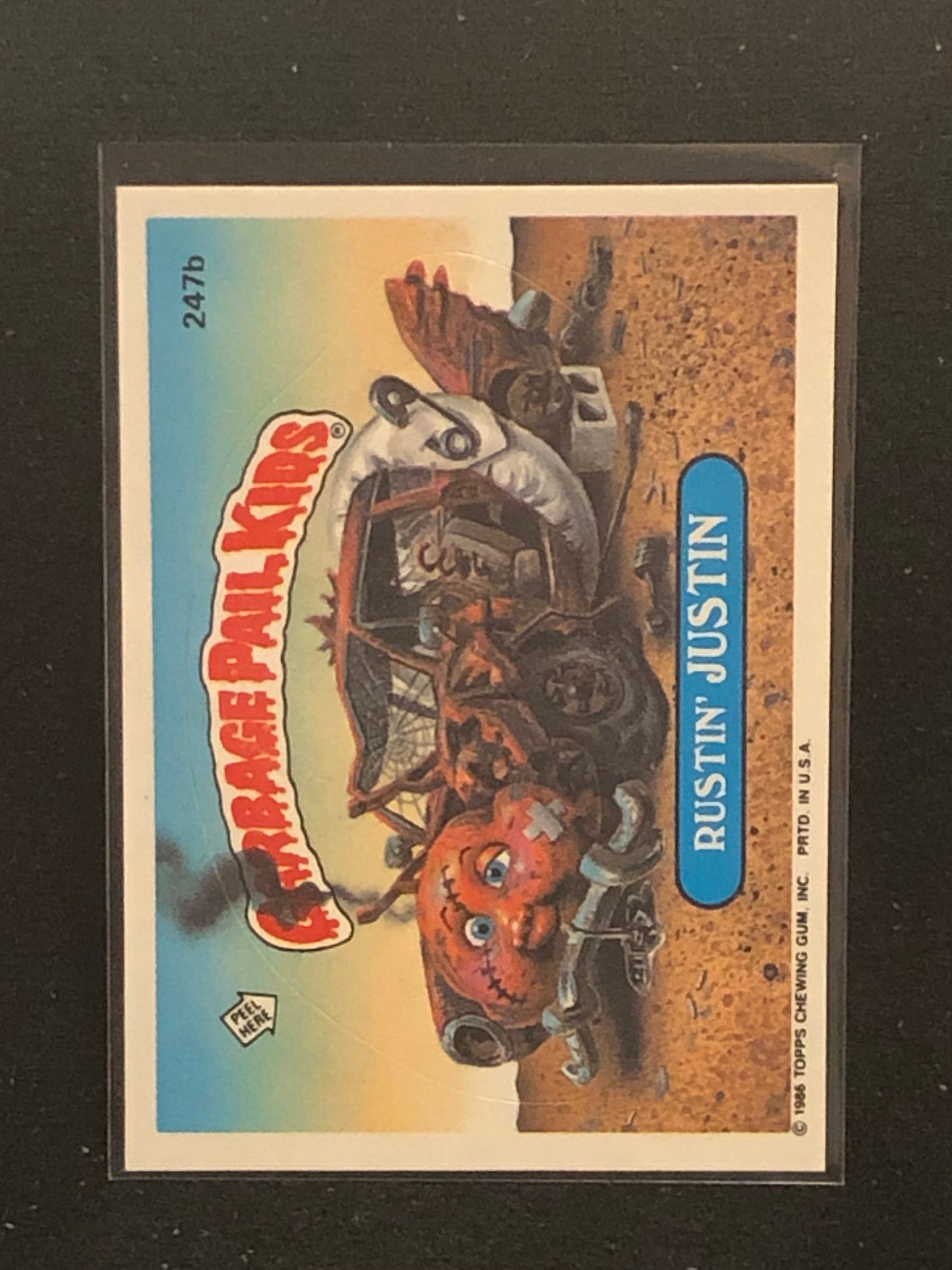 Garbage Pail Kids Original Series 6 (os6) 247b Rustin Justin