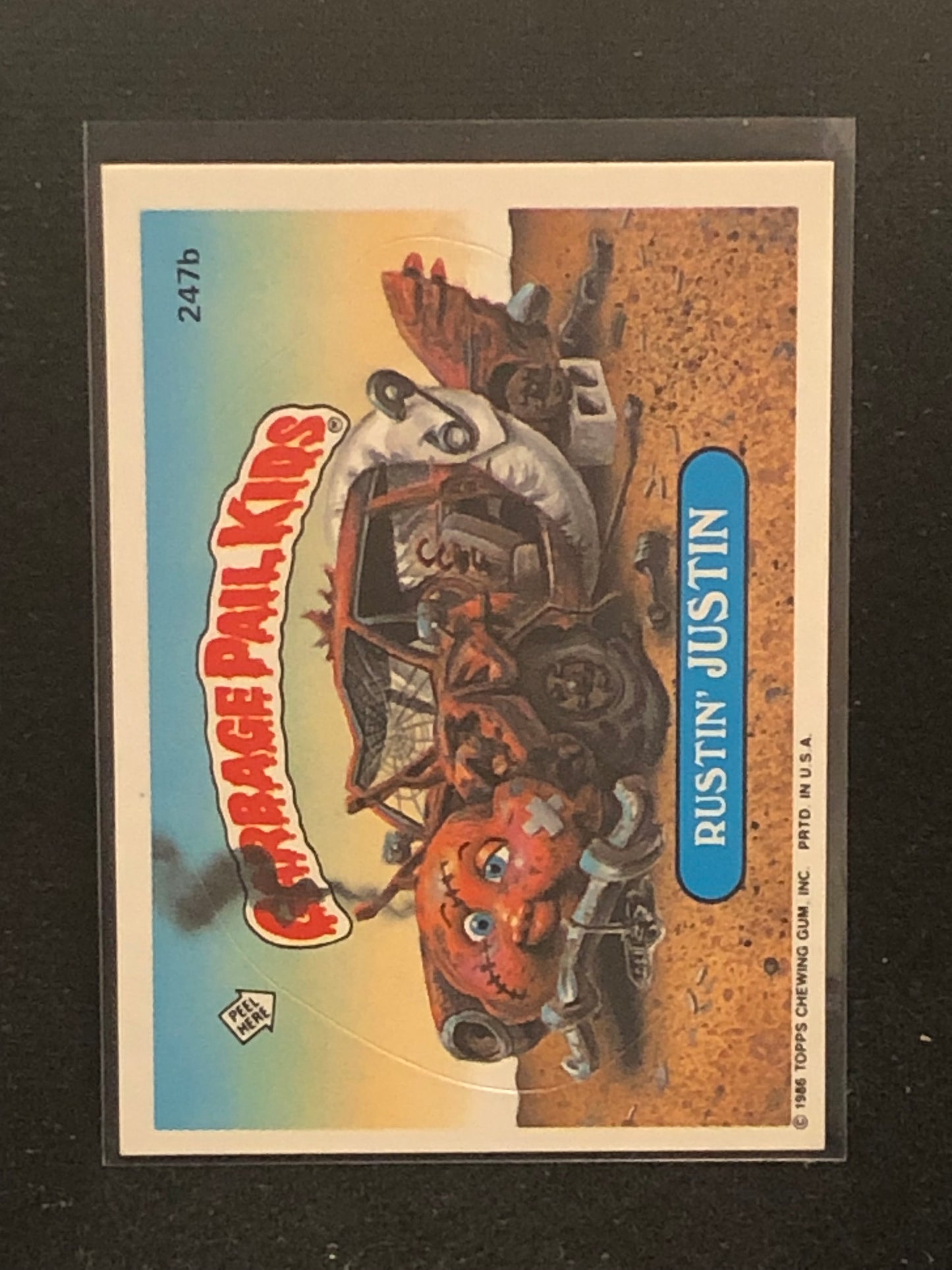 Garbage Pail Kids Original Series 6 (os6) 247b Rustin Justin