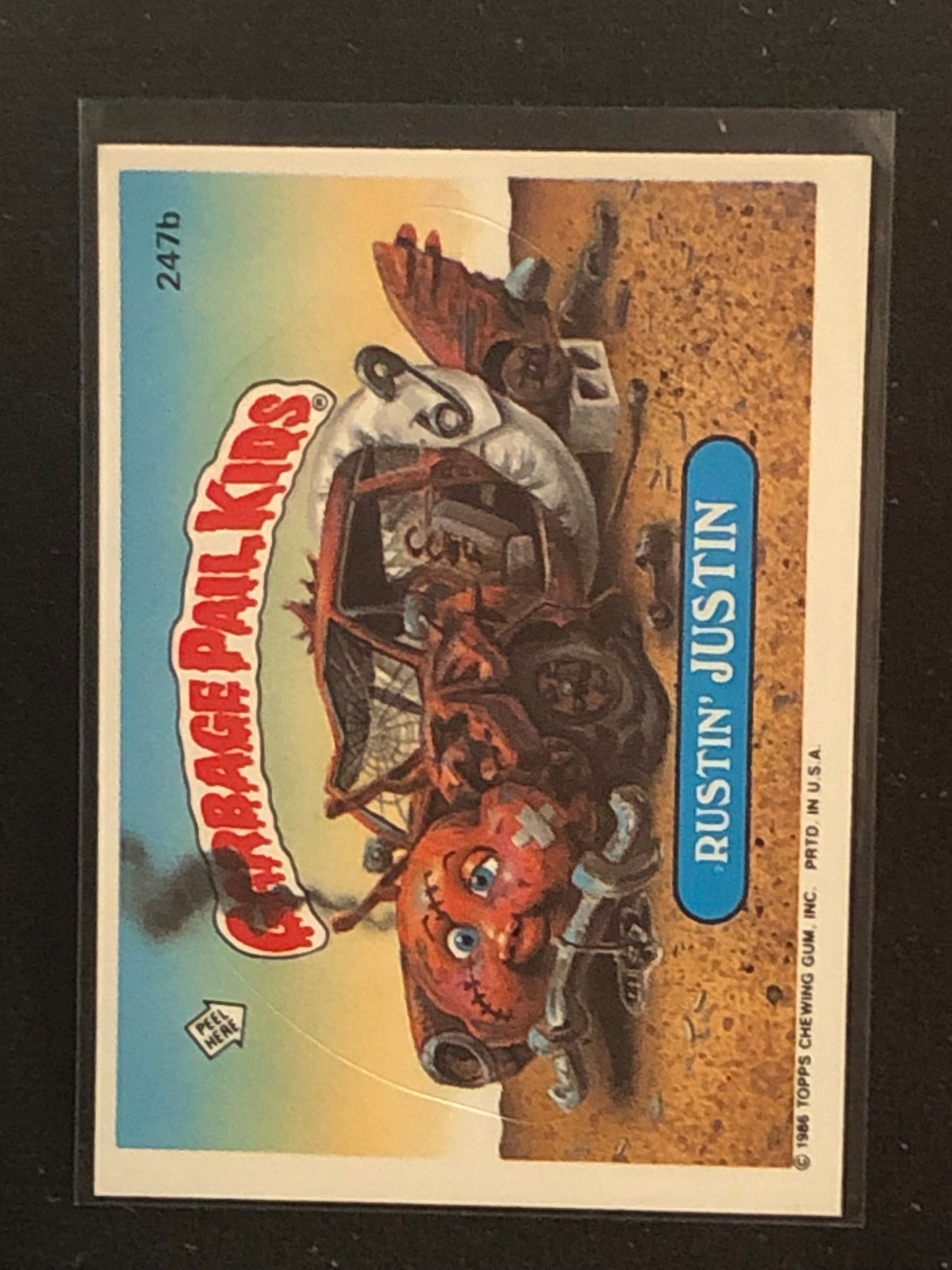 Garbage Pail Kids Original Series 6 (os6) 247b Rustin Justin