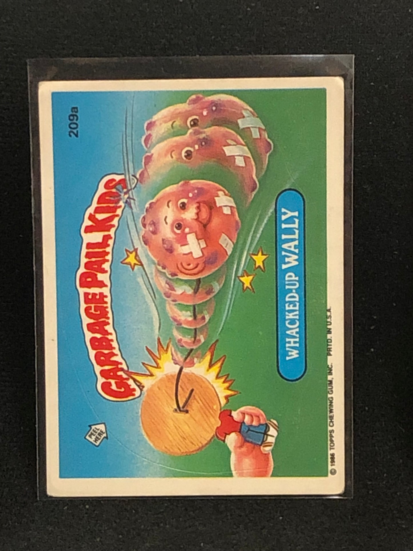 Garbage Pail Kids Original Series 6 (os6) 209a Whacked Up Wally