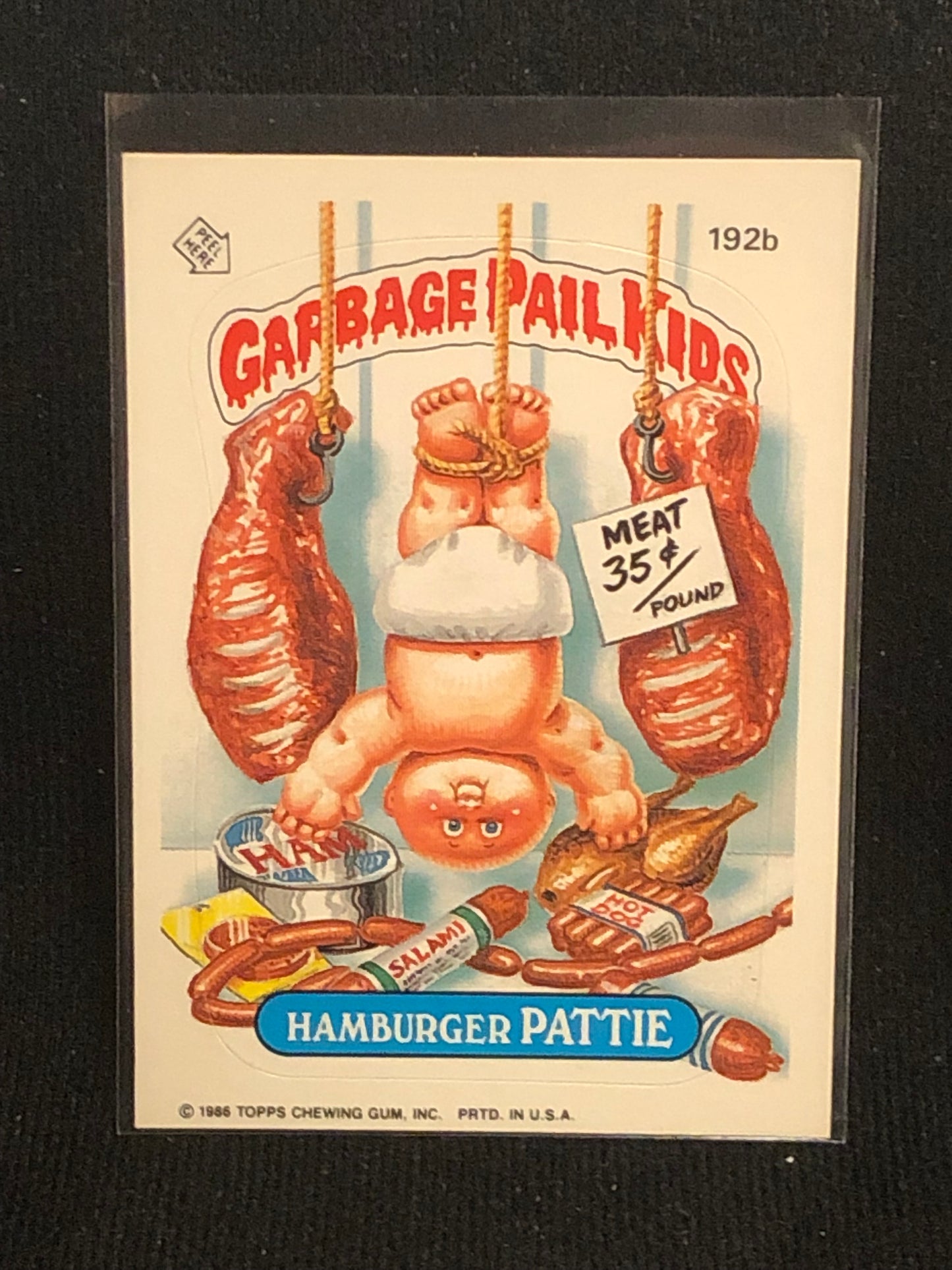 Garbage Pail Kids Original Series 5 (os5) 192b Hamburger Pattie