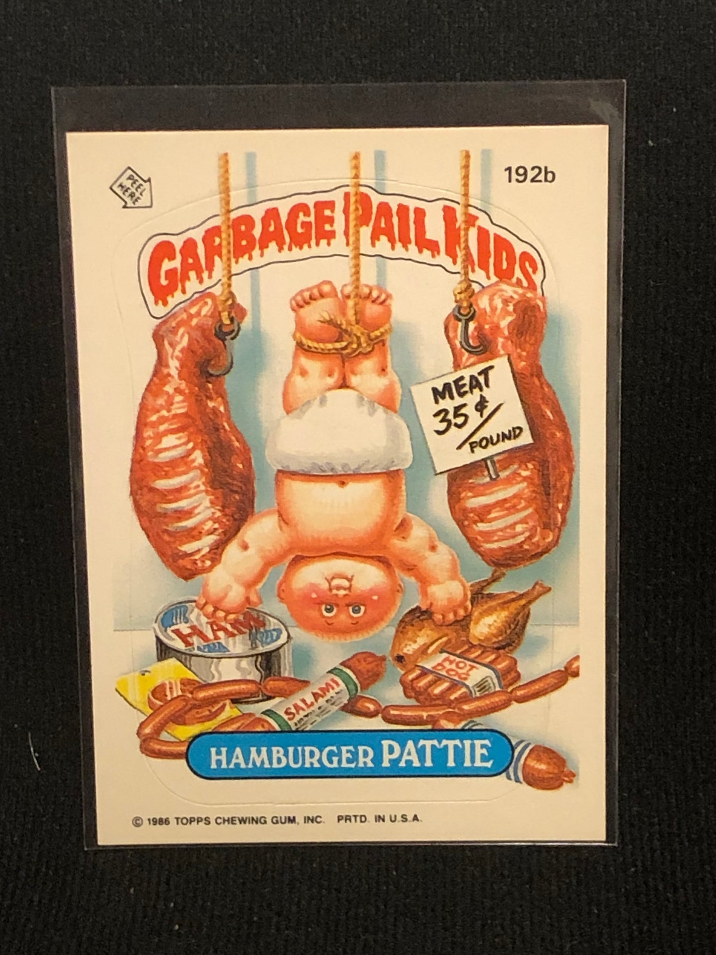 Garbage Pail Kids Original Series 5 (os5) 192b Hamburger Pattie