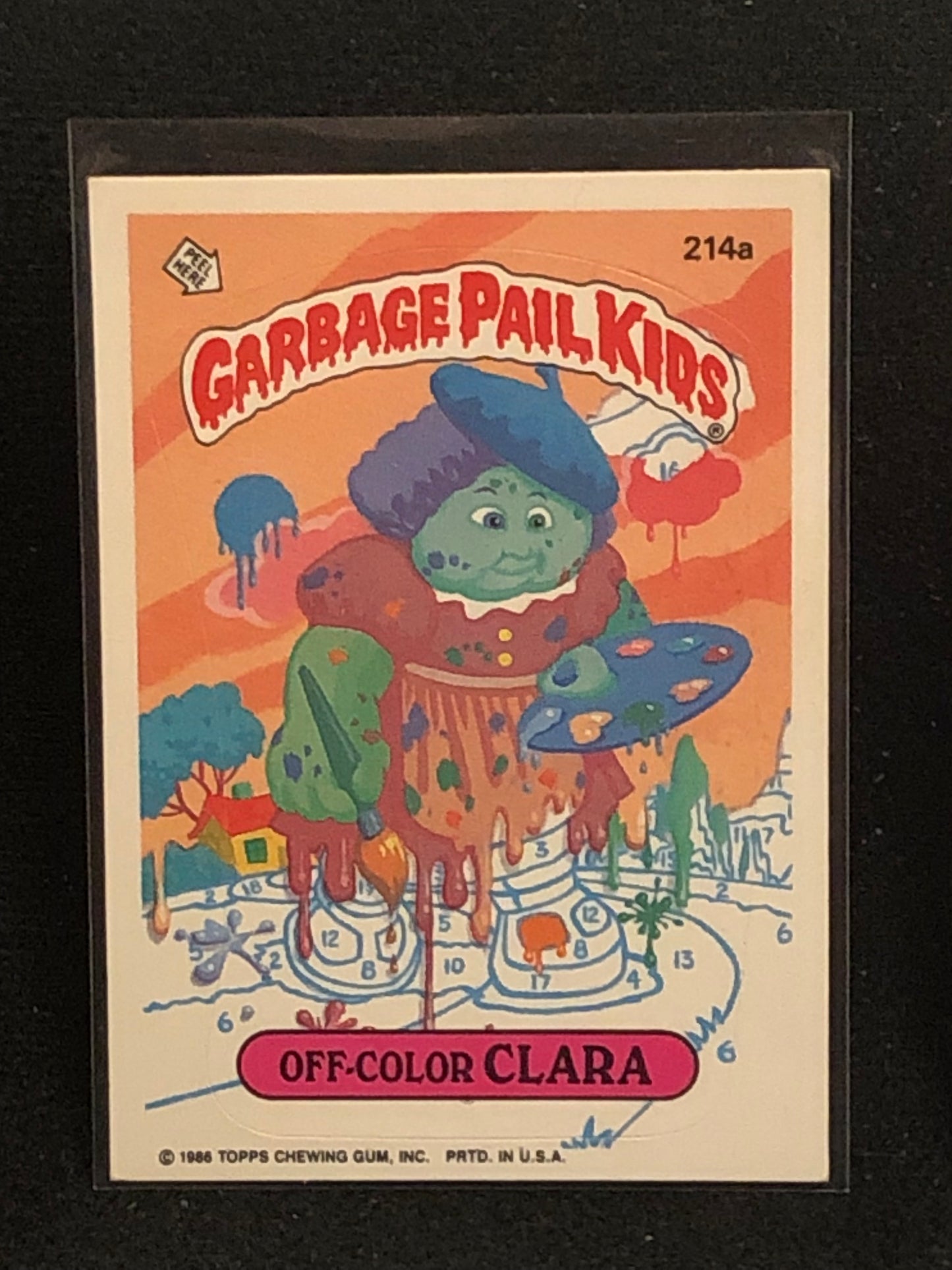 Garbage Pail Kids Original Series 6 (os6) 214a Off Color Clara