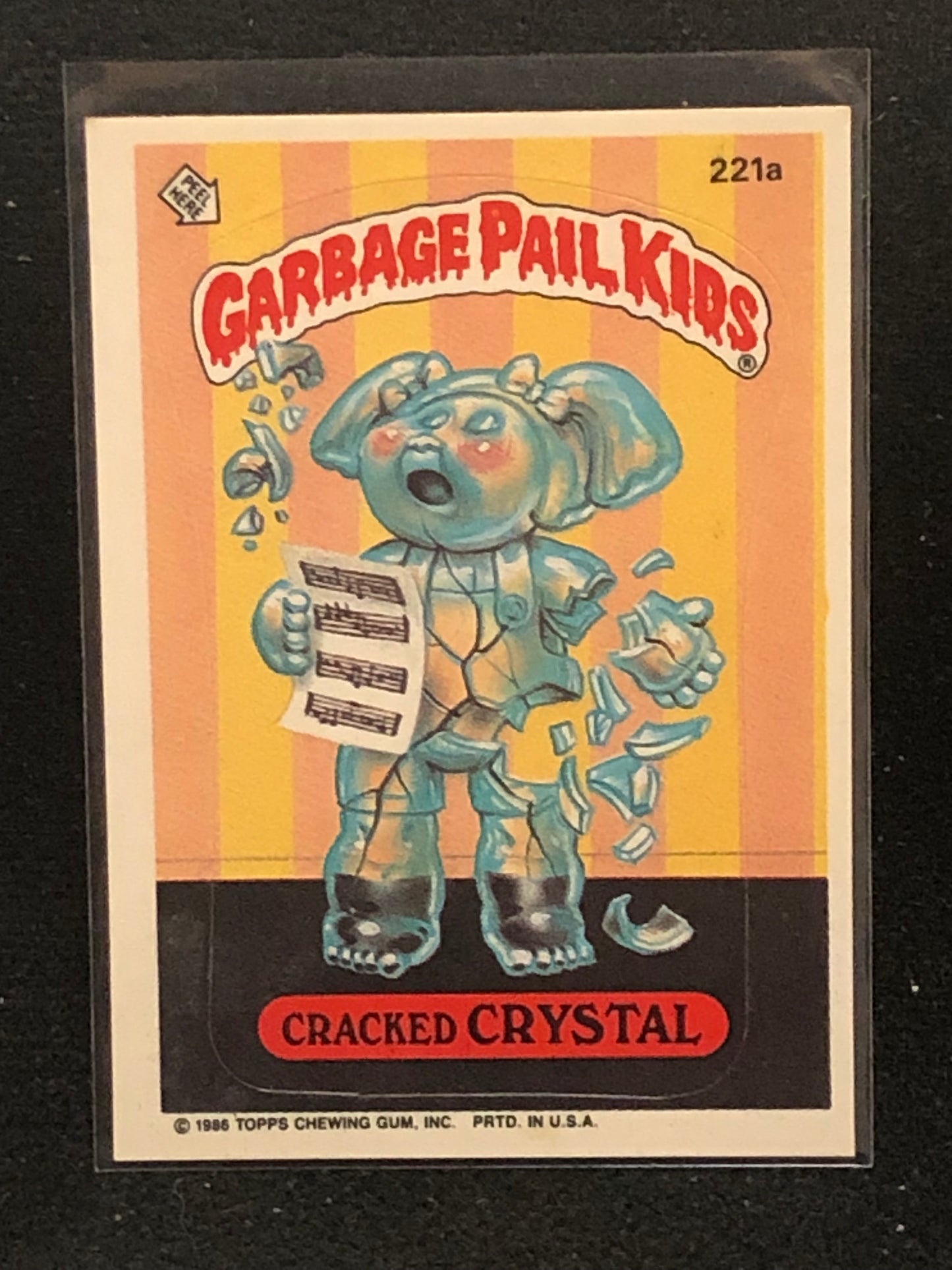 Garbage Pail Kids Original Series 6 (os6) 221a Cracked Crystal