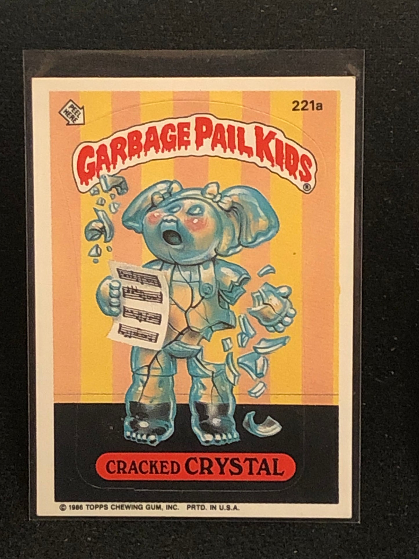 Garbage Pail Kids Original Series 6 (os6) 221a Cracked Crystal