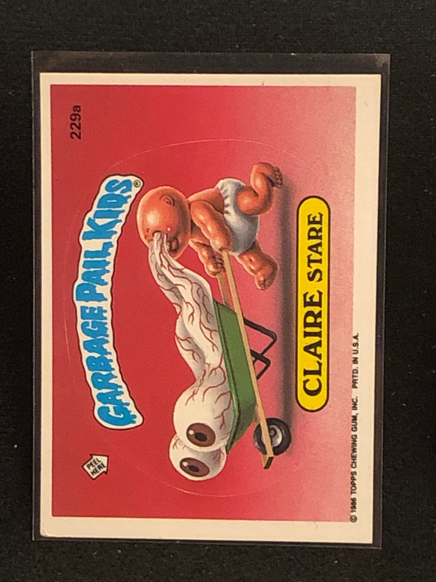 Garbage Pail Kids Original Series 6 (os6) 229a Claire Stare