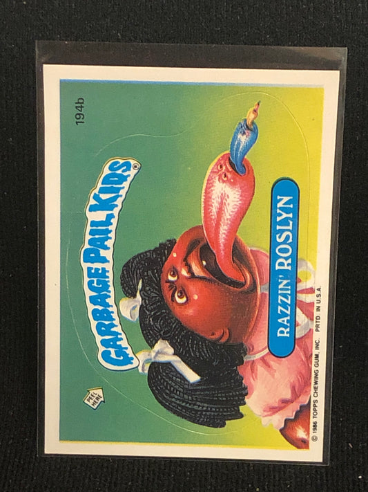 Garbage Pail Kids Original Series 5 (os5) 194b Razzin Roslyn