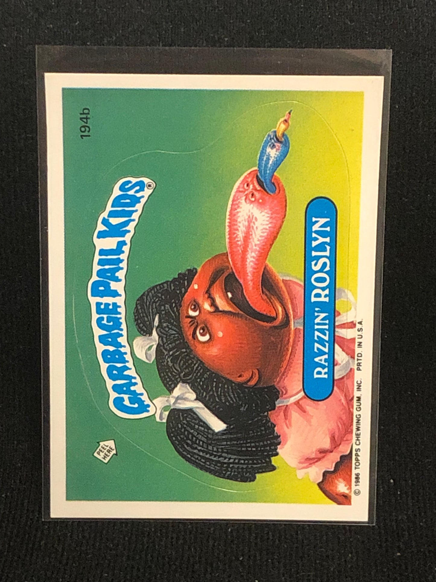 Garbage Pail Kids Original Series 5 (os5) 194b Razzin Roslyn