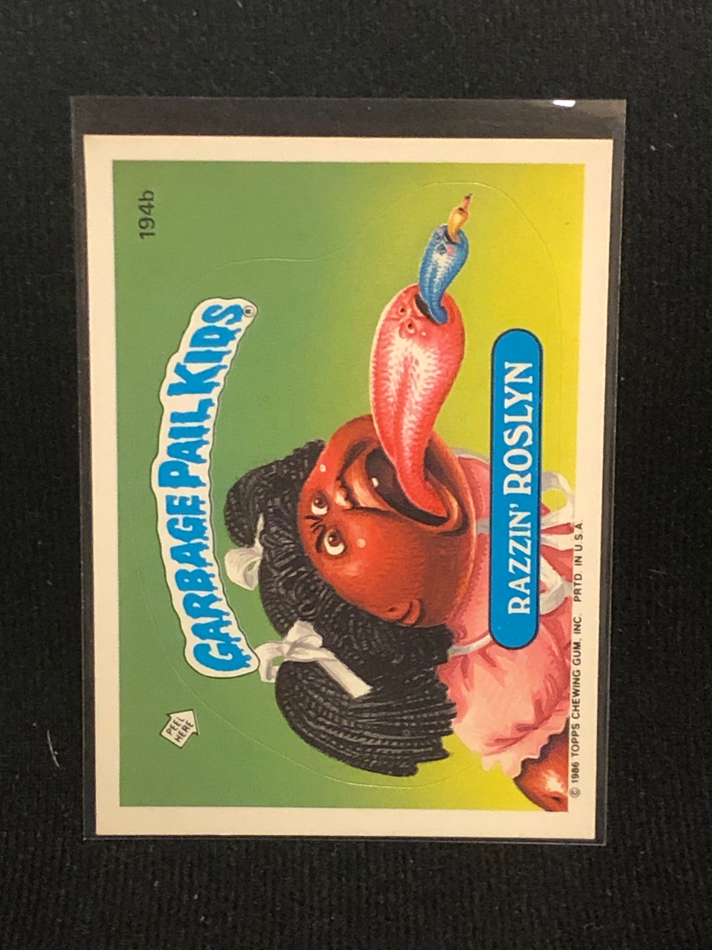 Garbage Pail Kids Original Series 5 (os5) 194b Razzin Roslyn