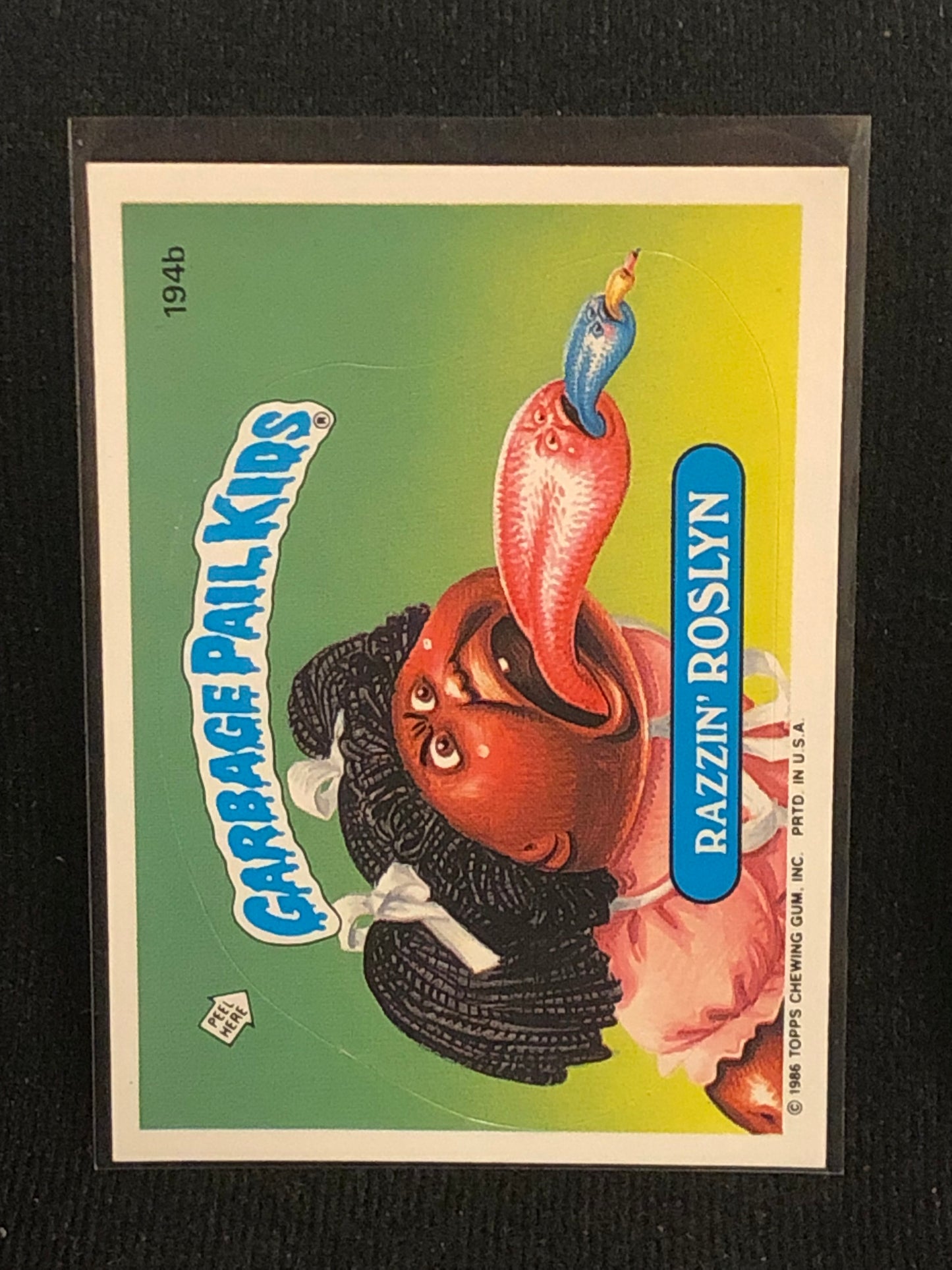 Garbage Pail Kids Original Series 5 (os5) 194b Razzin Roslyn